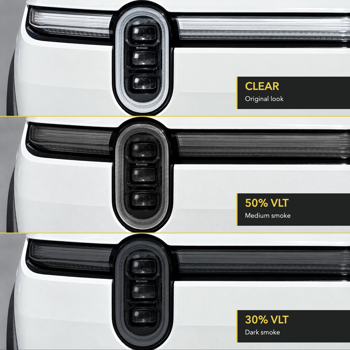 Headlights Tint & Clear PPF | Rivian R2, Precut Light Protection