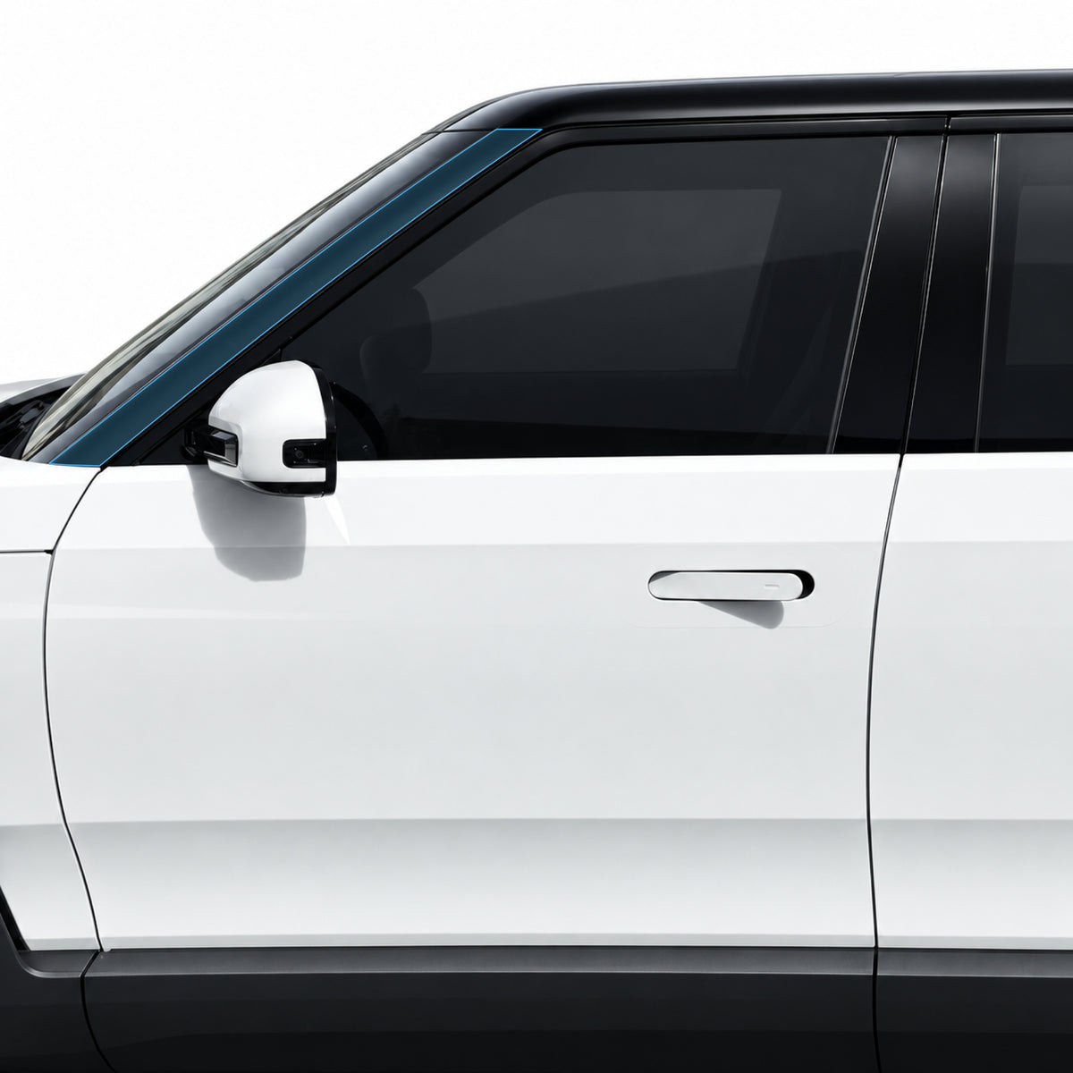 A/B Pillars PPF | Rivian R2, Clear Paint Protection Film