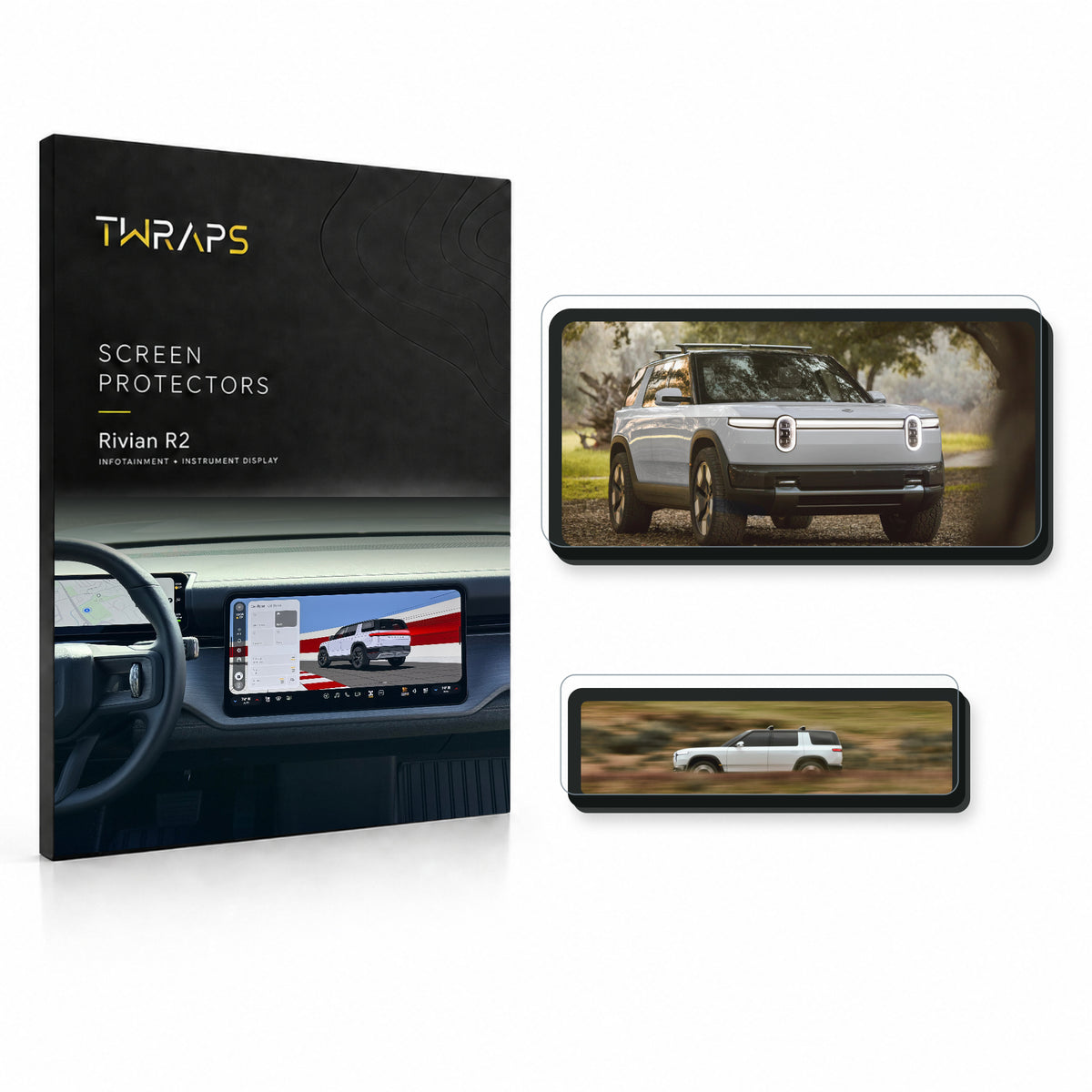 Screen Protectors | Rivian R2, 9H PET, Clear or Matte