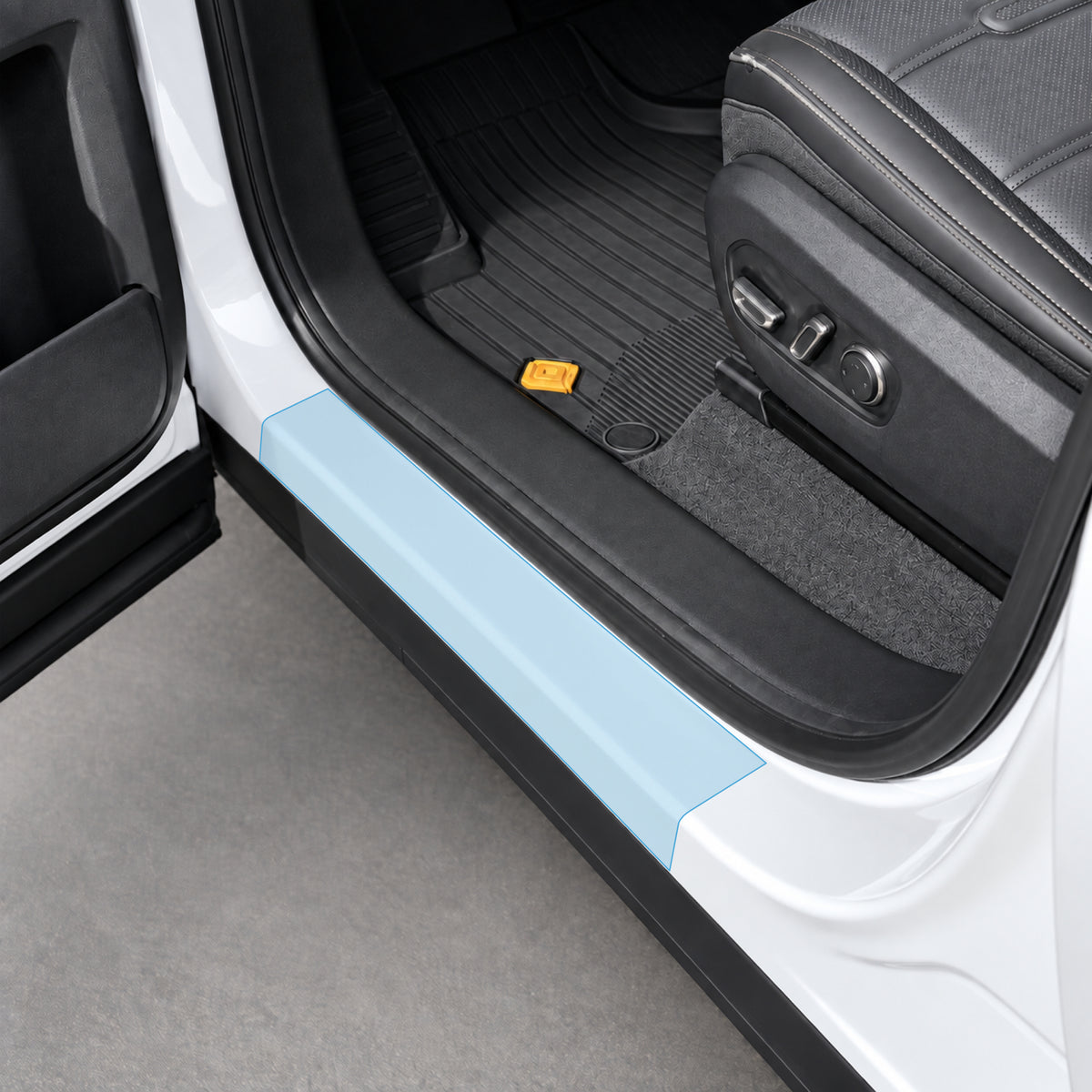 Door Entry PPF | Rivian R2, Clear Door Sill Protection