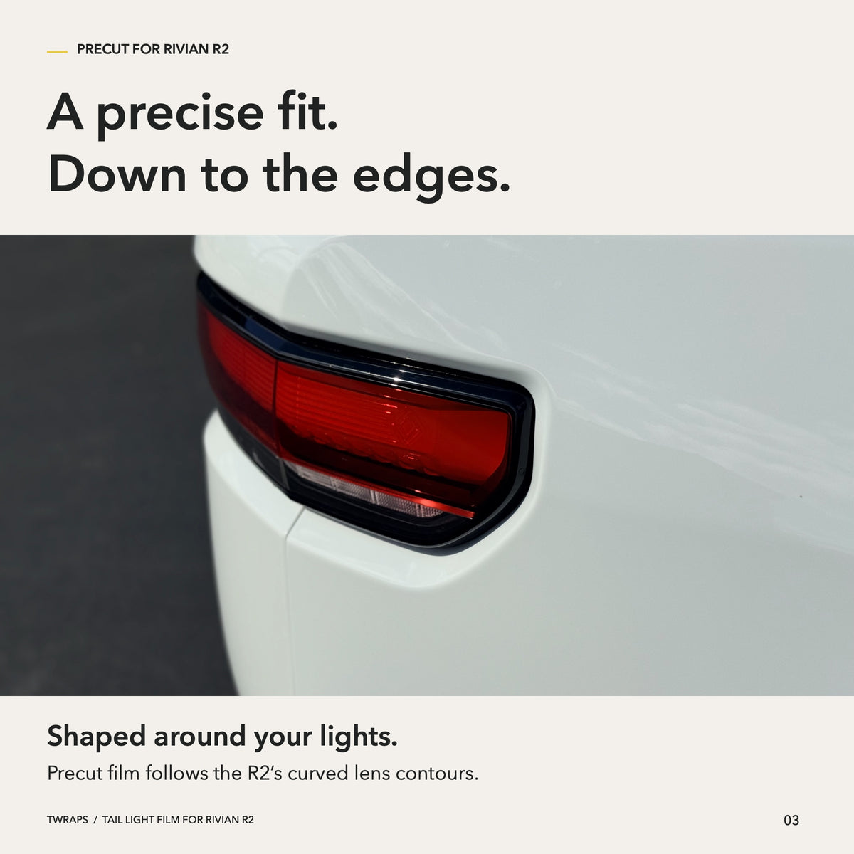 Tail Lights Tint & Clear PPF | Rivian R2, Precut Rear Light Protection