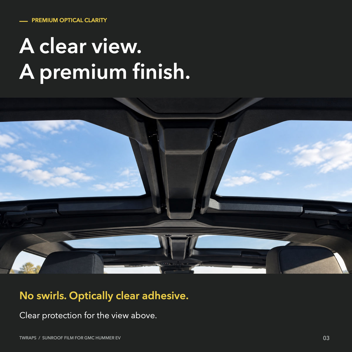 Sunroof Protection Film for GMC Hummer EV
