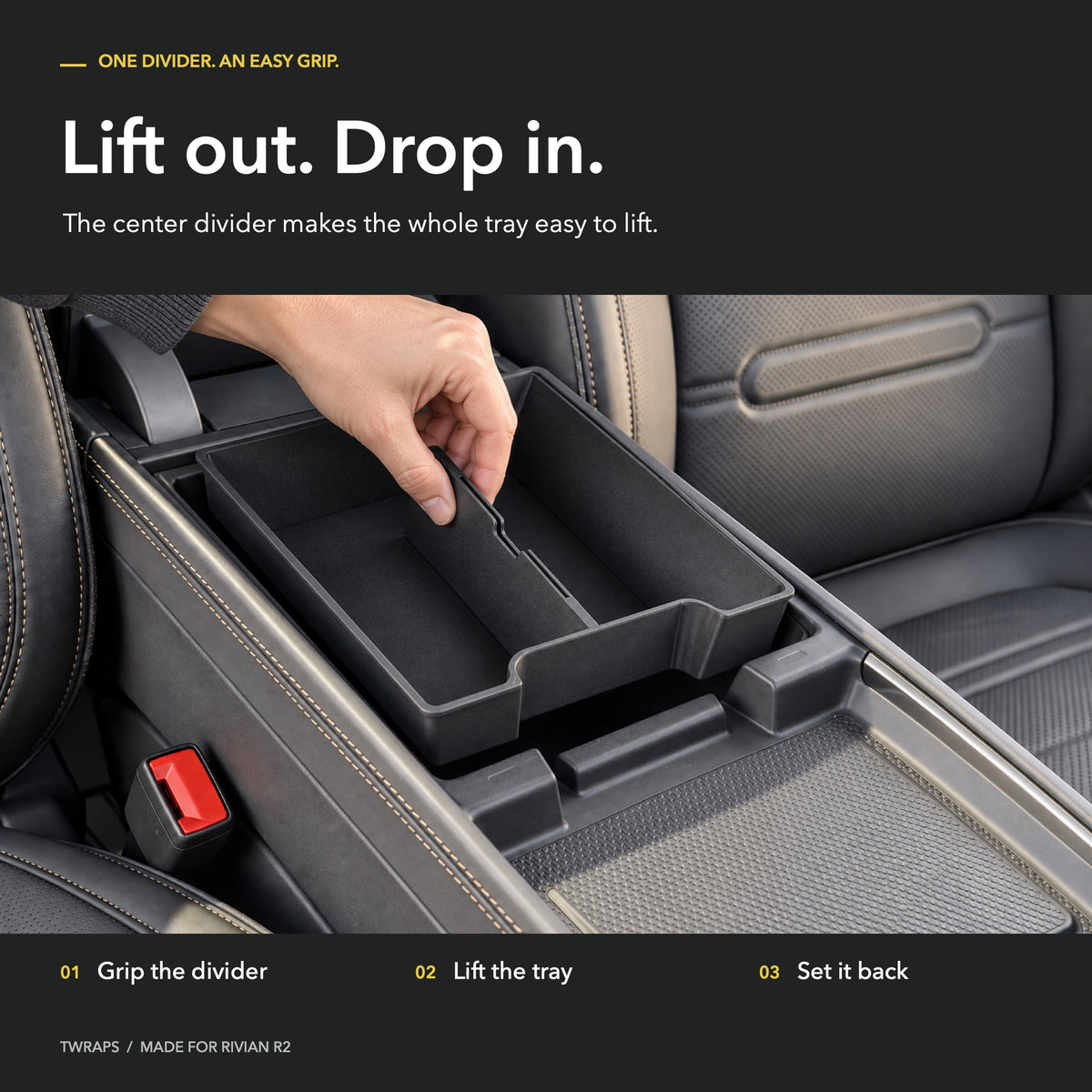 Armrest Organizer | Rivian R2, Center Console Storage