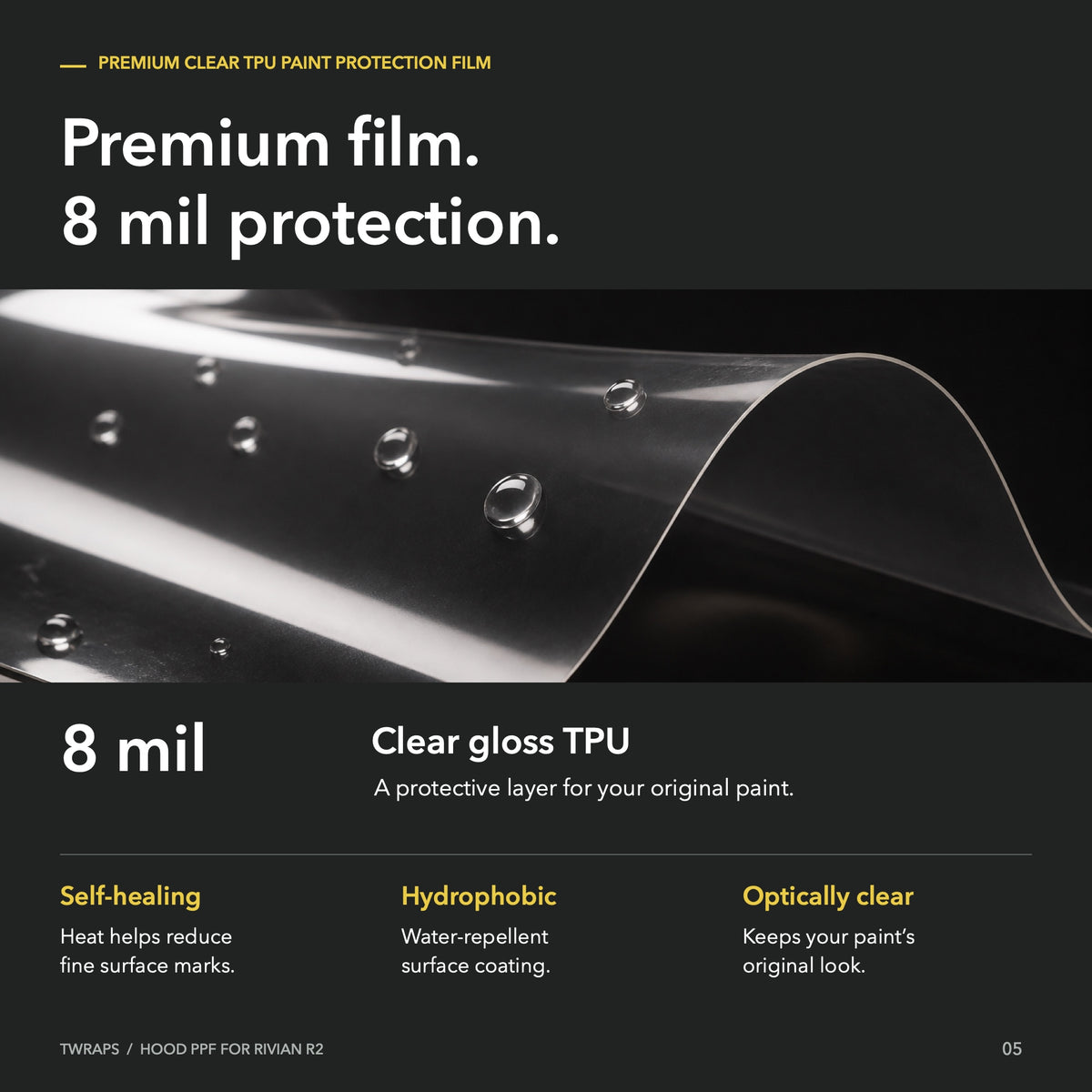 Hood PPF | Rivian R2, Mini & Full Paint Protection