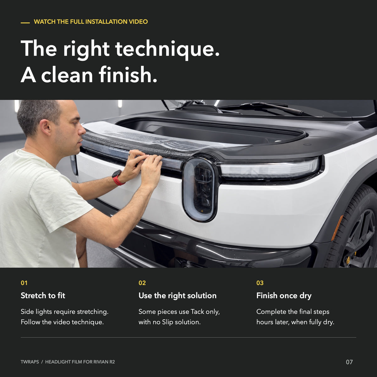 Headlights Tint & Clear PPF | Rivian R2, Precut Light Protection
