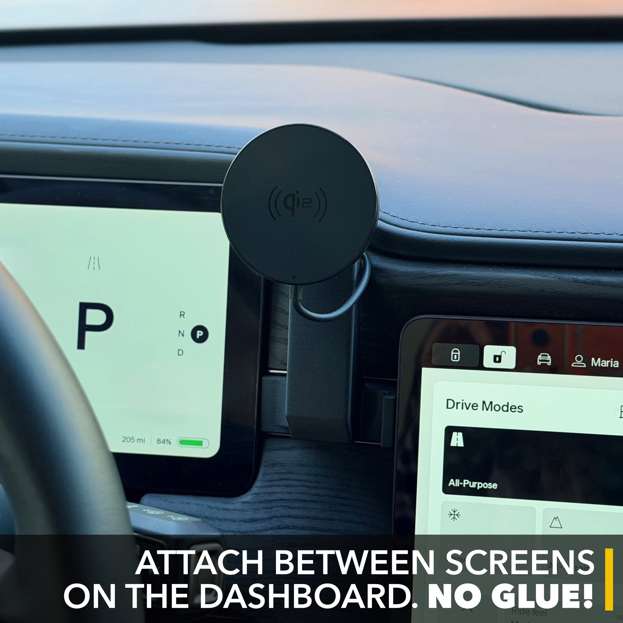 Dashboard Phone Mount/Charger | MagSafe Compatible iPhone Holder for Rivian R1T & R1S 2021-2026