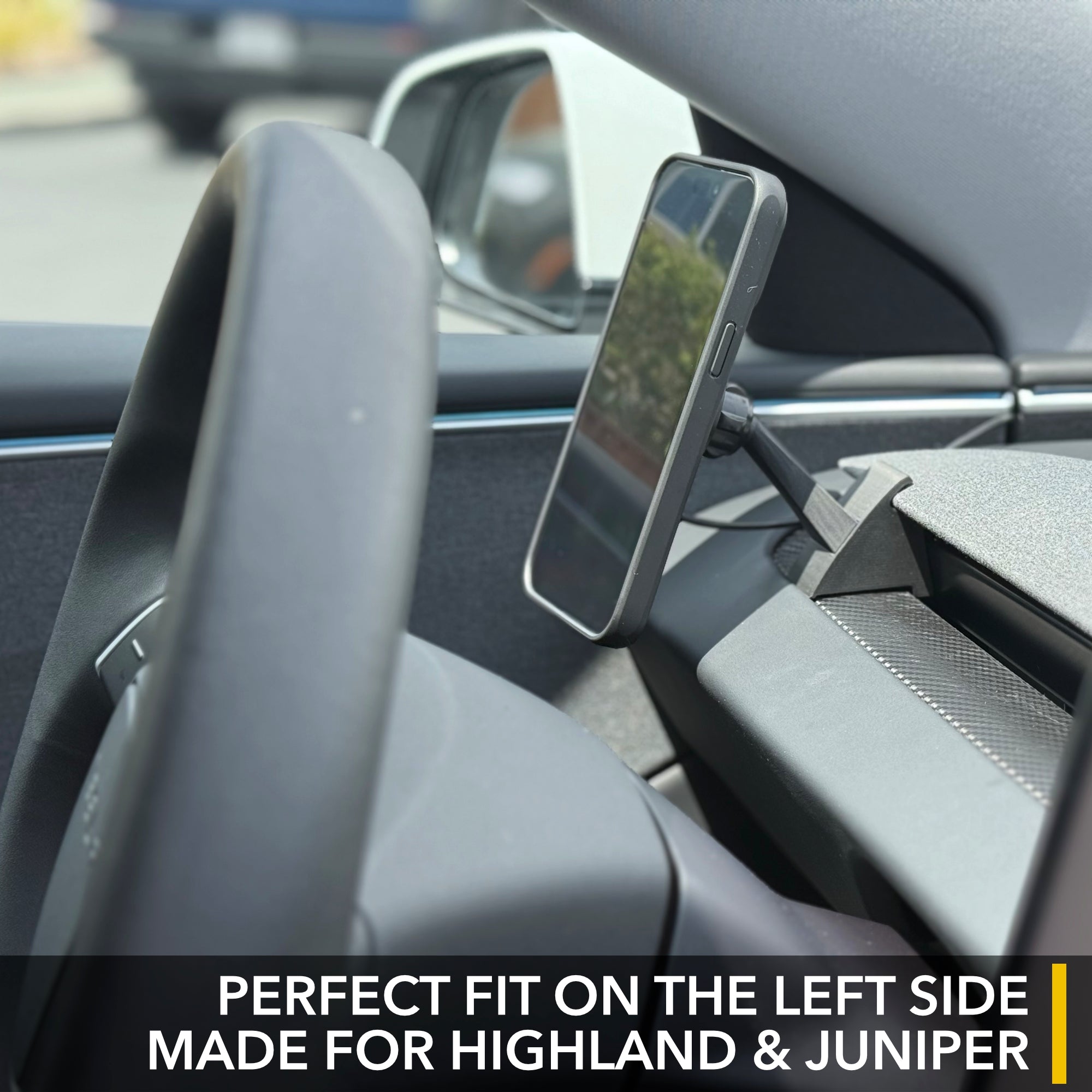 tesla model y juniper phone mount dashboard magnetic