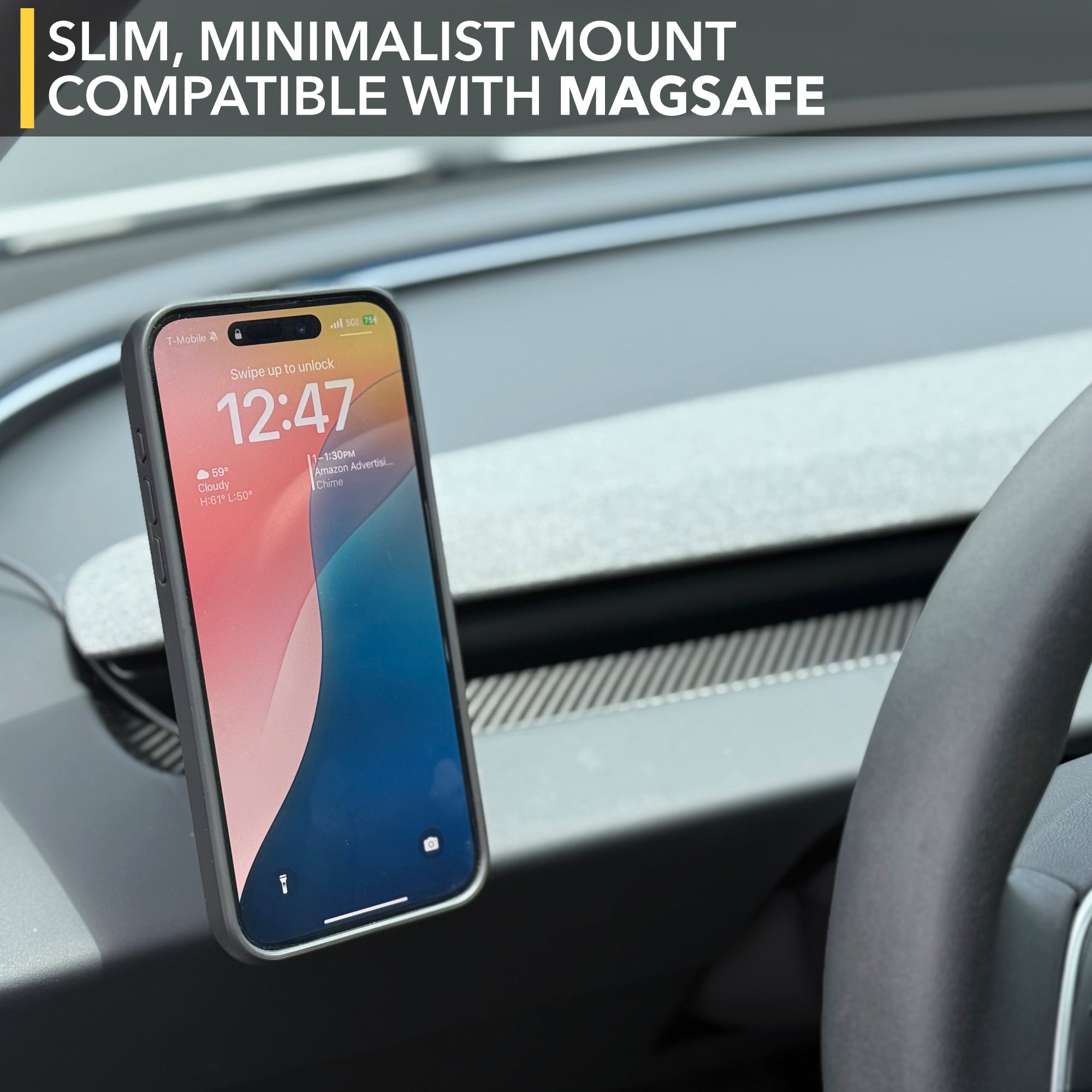 tesla model y juniper phone mount dashboard magnetic