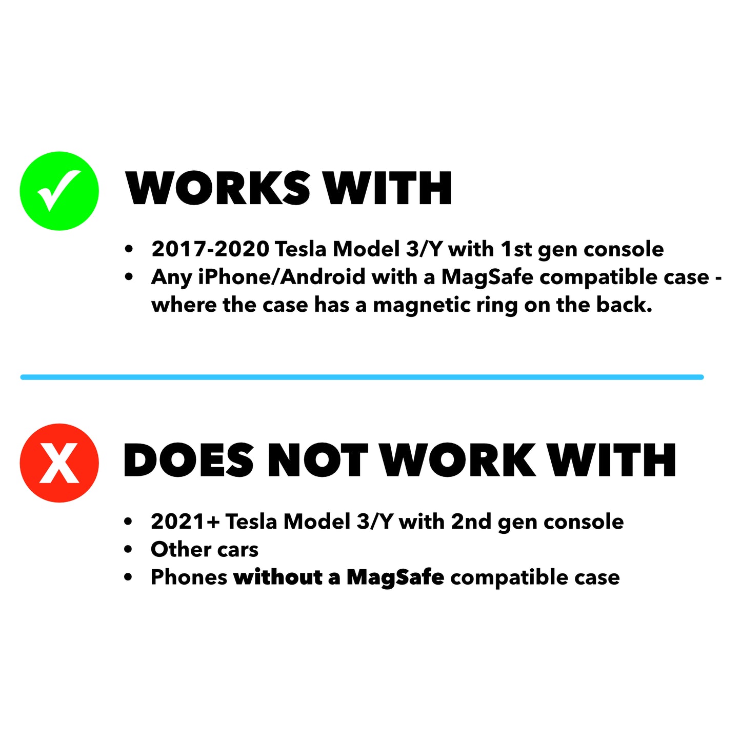 2017-2020 Tesla Model 3/Y - MagSafe Compatible Dual Wireless Charger