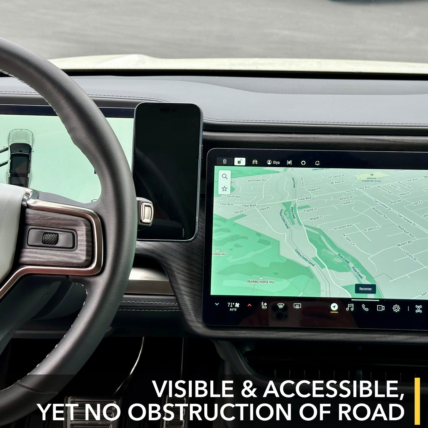 Dashboard Phone Mount for Rivian R1T/R1S