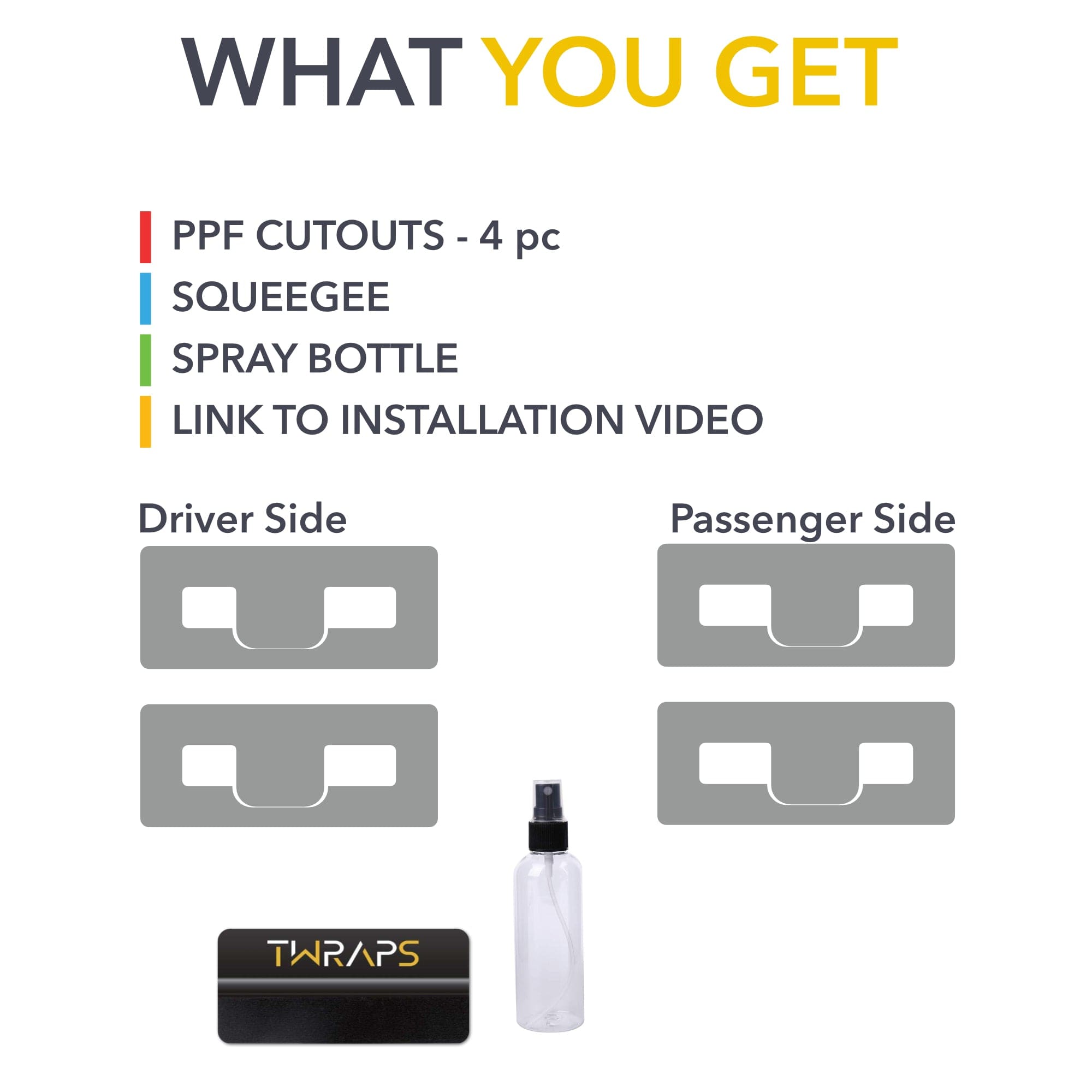 automotive paint protection film installation door handles ford f-150 lightning mil ppf