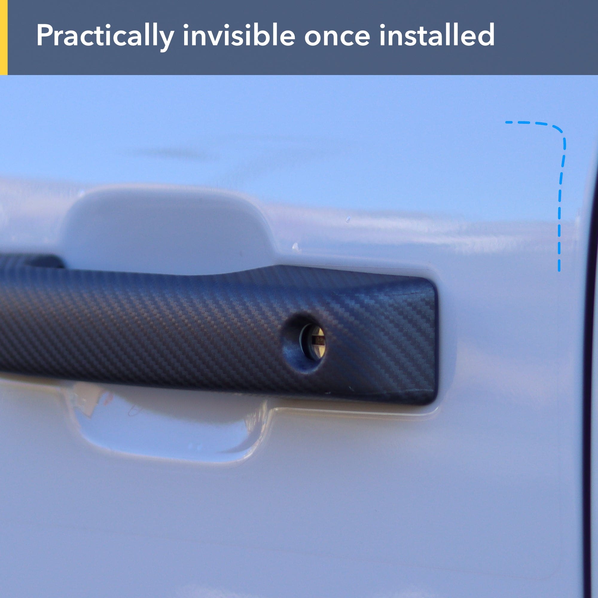 car door handle carbon fiber handles ford f-150 lightning mil ppf