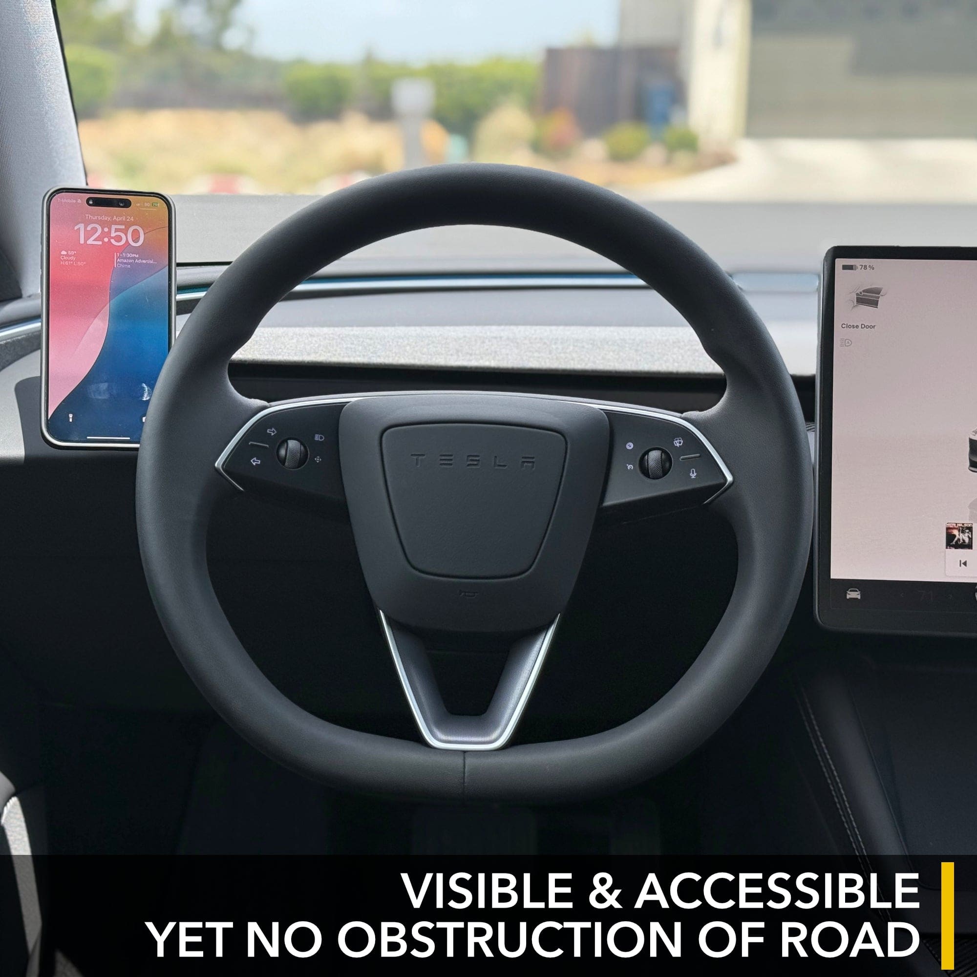 tesla model y juniper phone mount dashboard magnetic