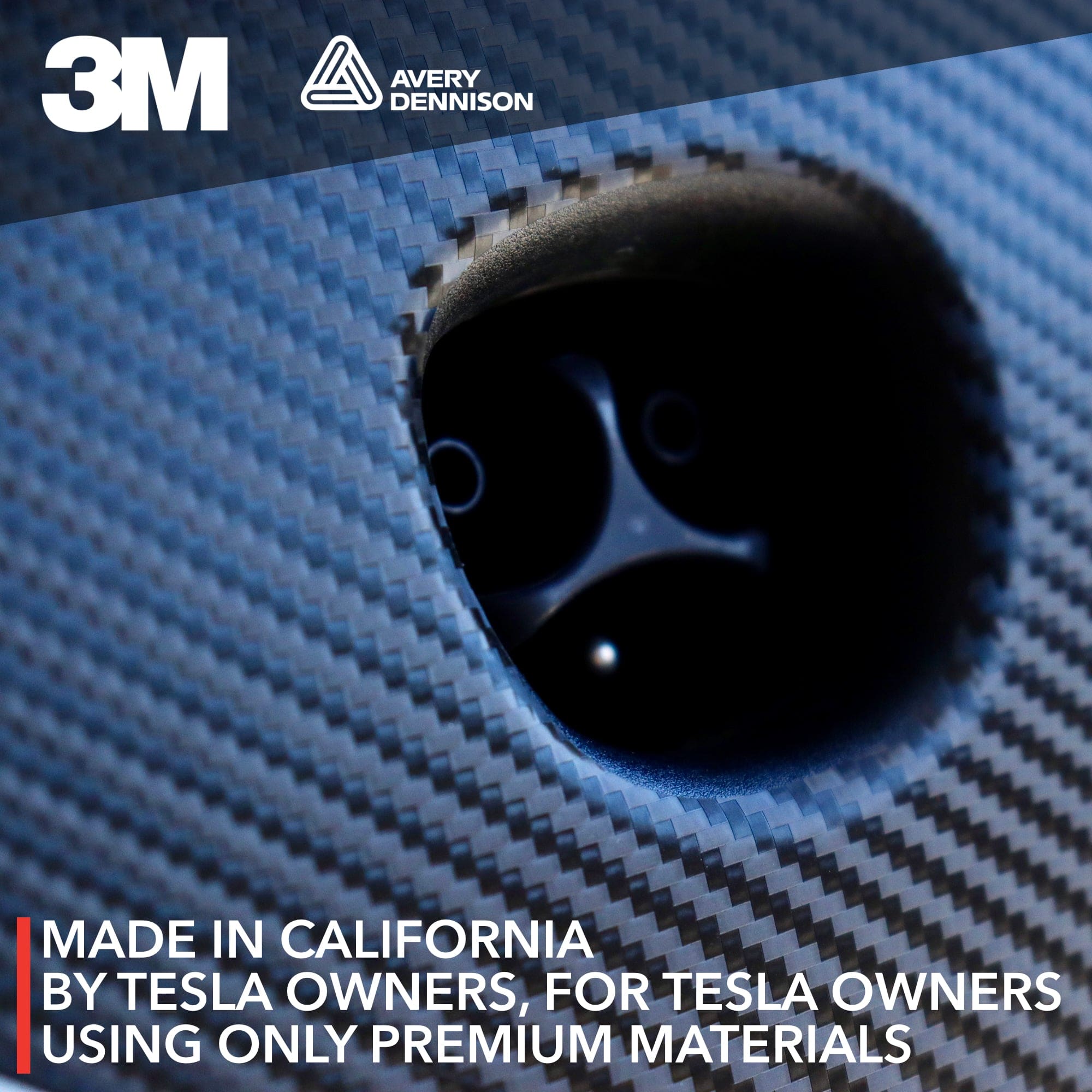 blue carbon fiber wrap charge port tesla model avery dennison ev accessories