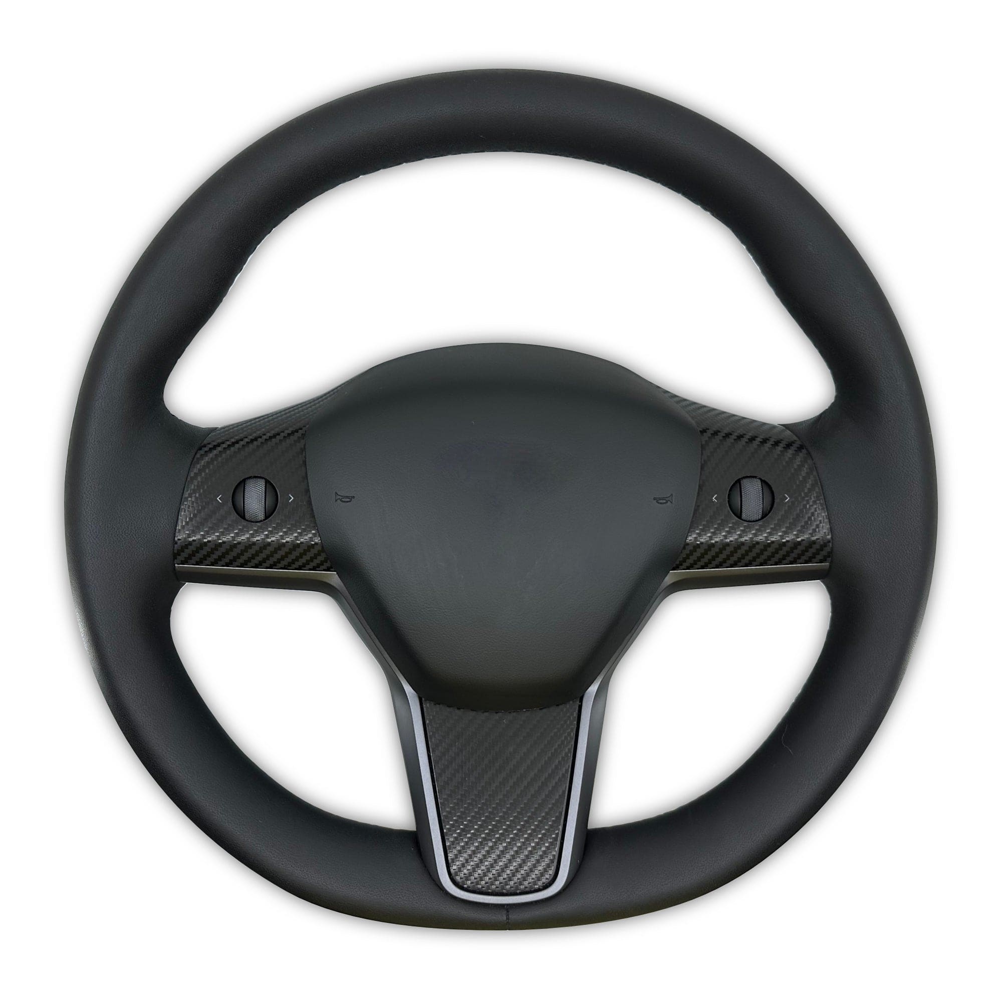 steering wheel control tesla model carbon fiber pattern vinyl cover