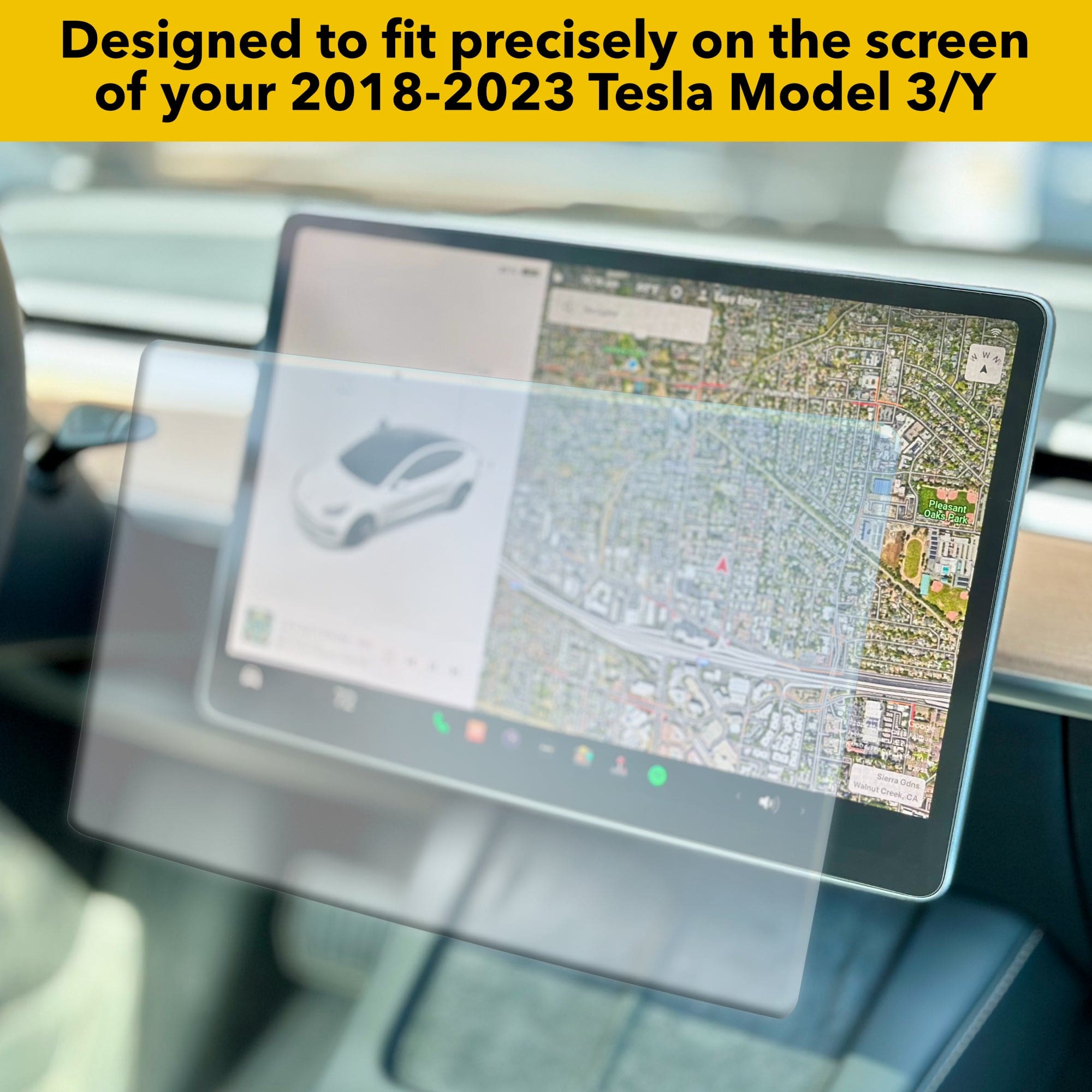 tesla model 3/y screen protector tesla’s tempered glass premium shock proof