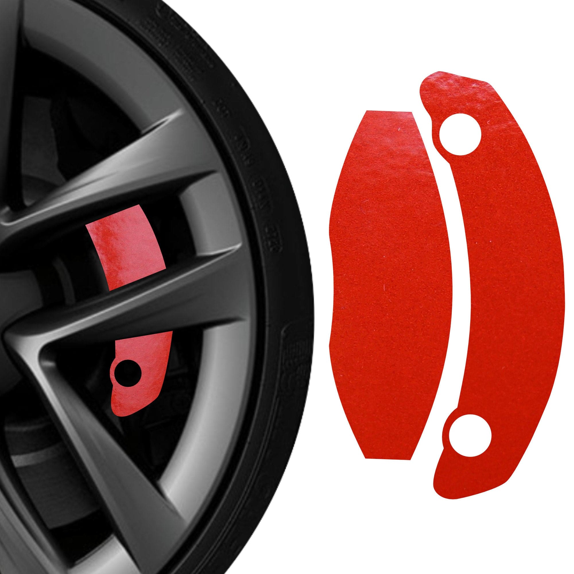 red brake caliper covers tesla model thermal-resistant vinyl wraps