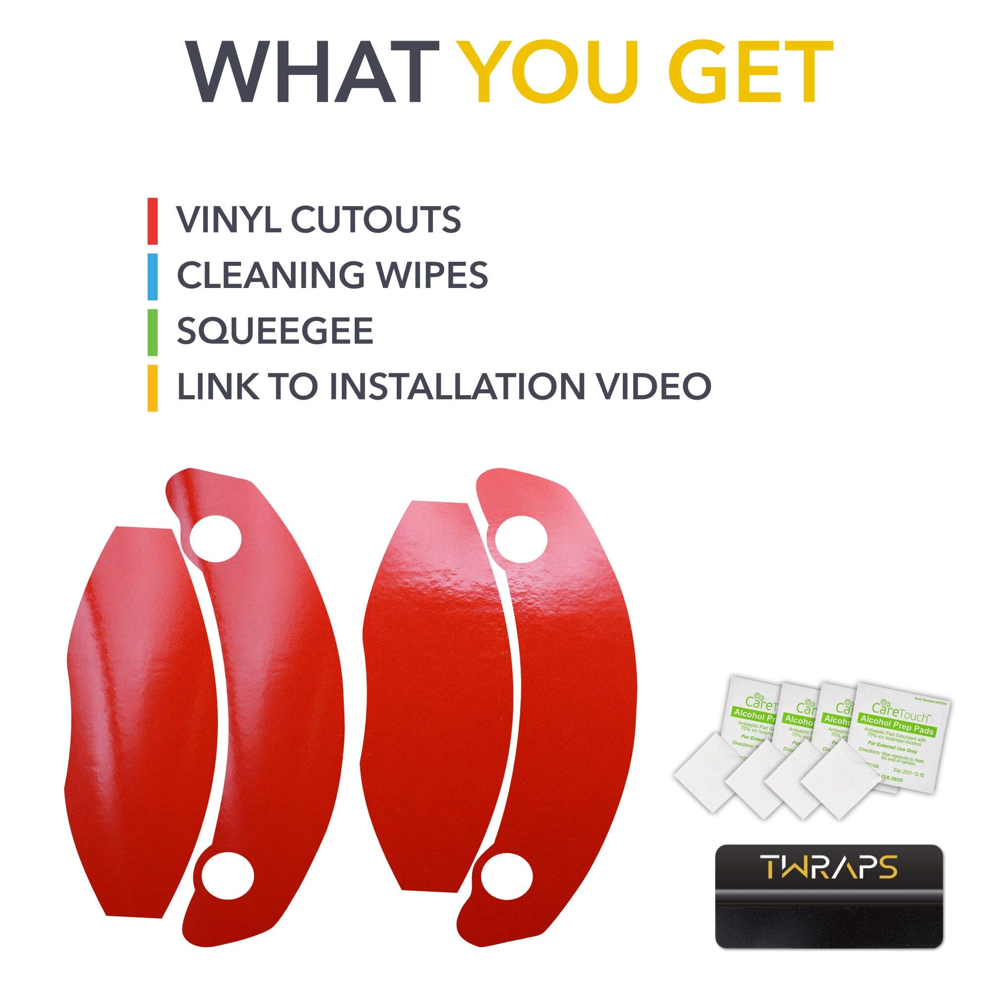 vinyl cutout kit tesla model thermal-resistant brake caliper wraps