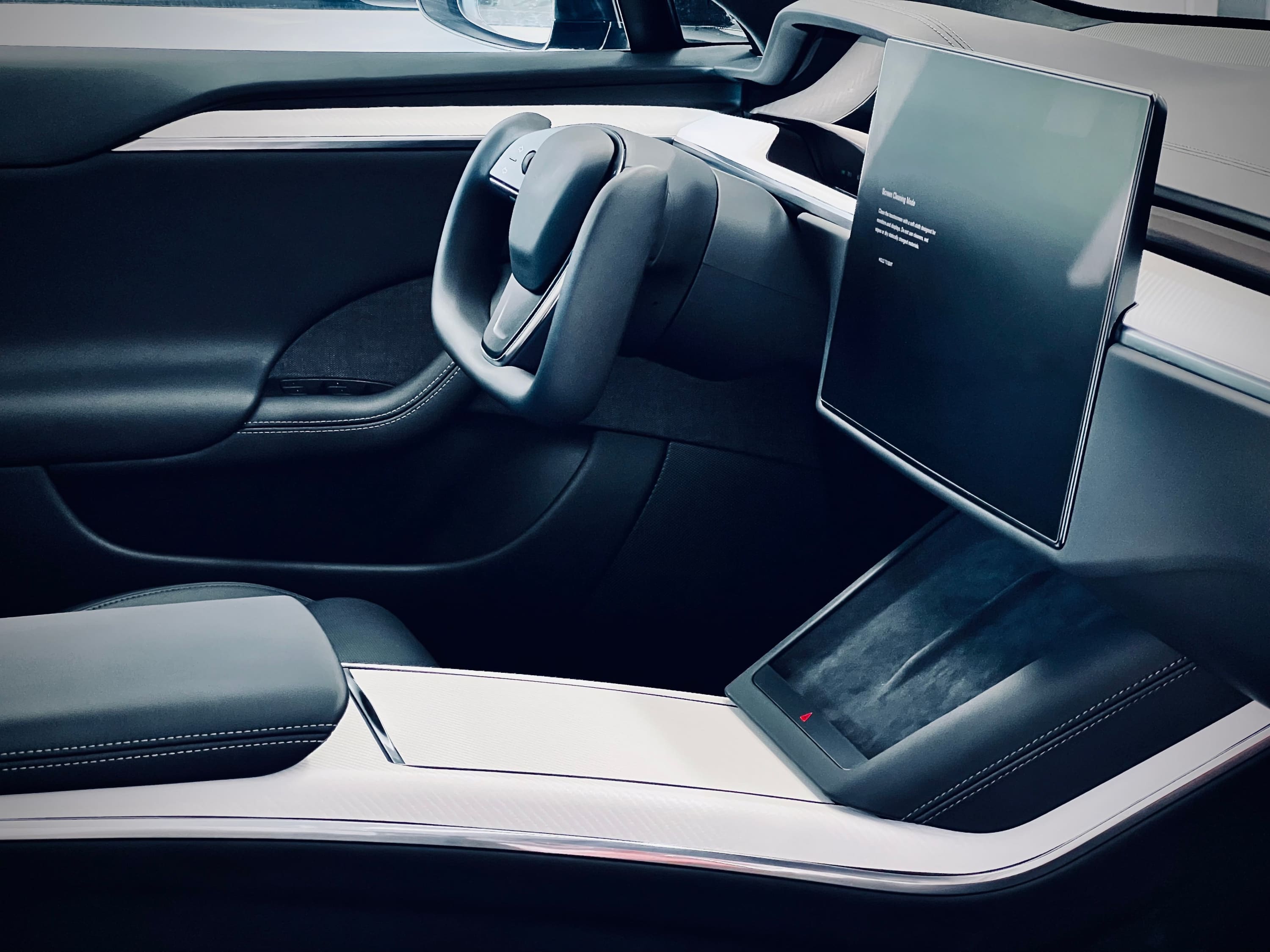 modern car interior tesla model carbon fiber vinyl wrap kit