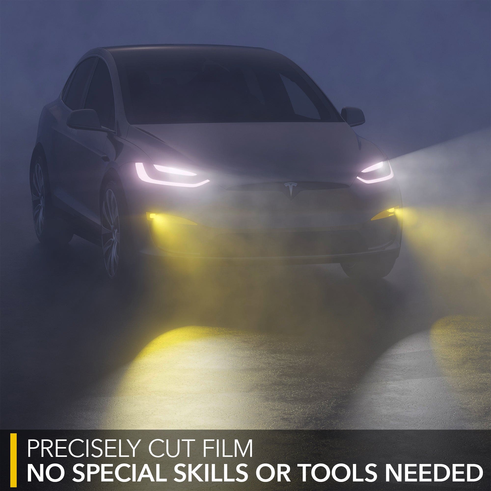 tesla model fog lights brimstone yellow light white