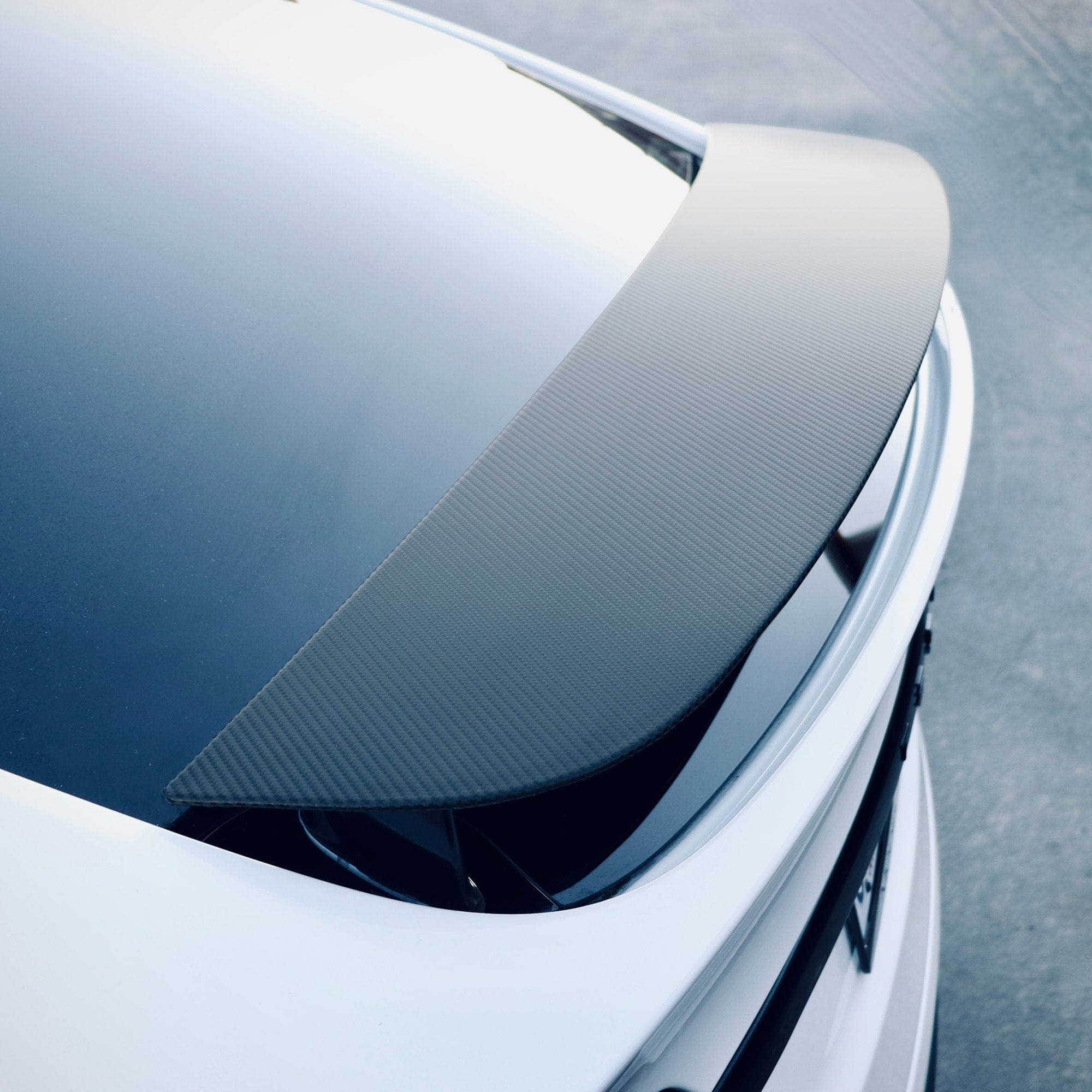 spoiler wrap tesla model carbon fiber