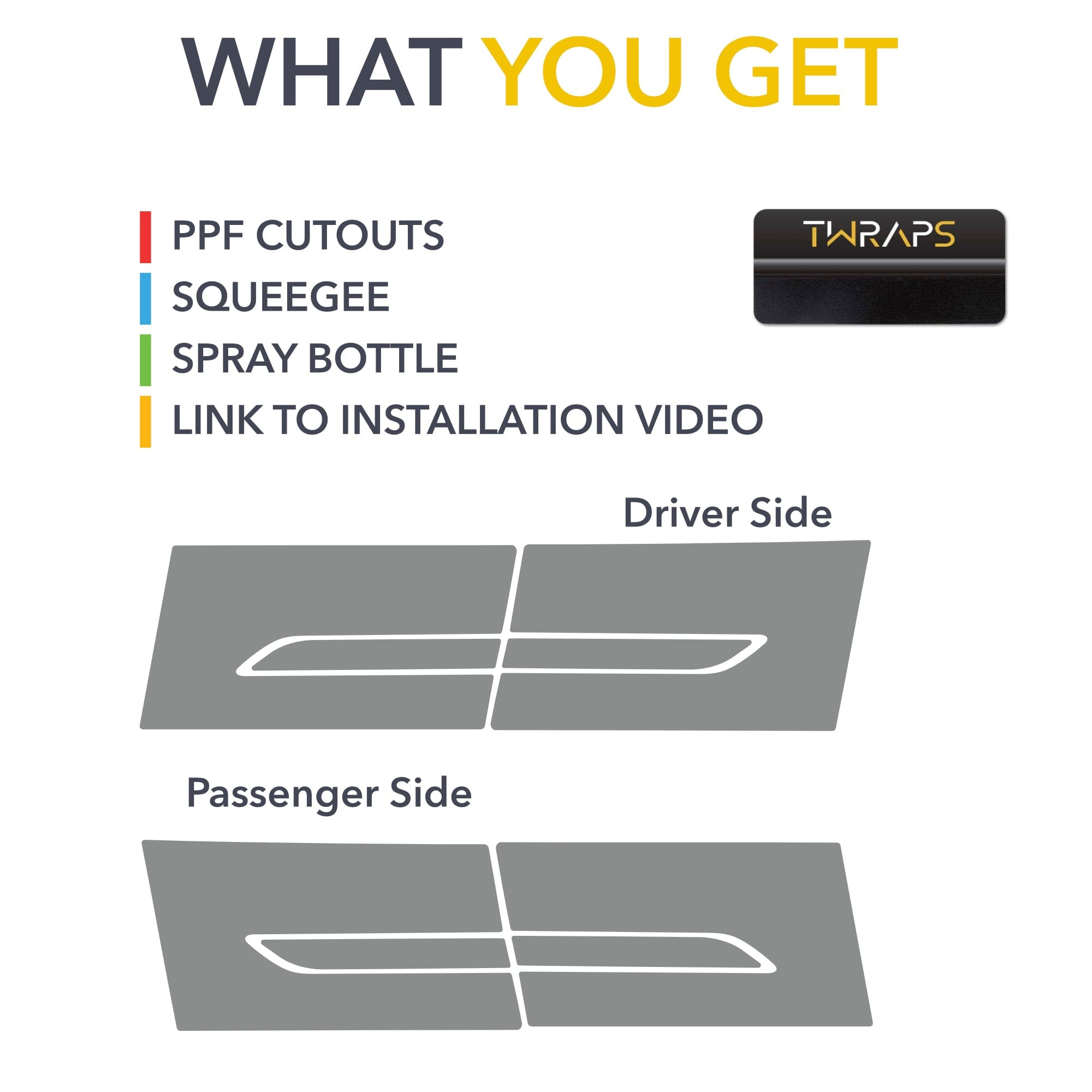 ppf installation kit door handles tesla model paint protection film area