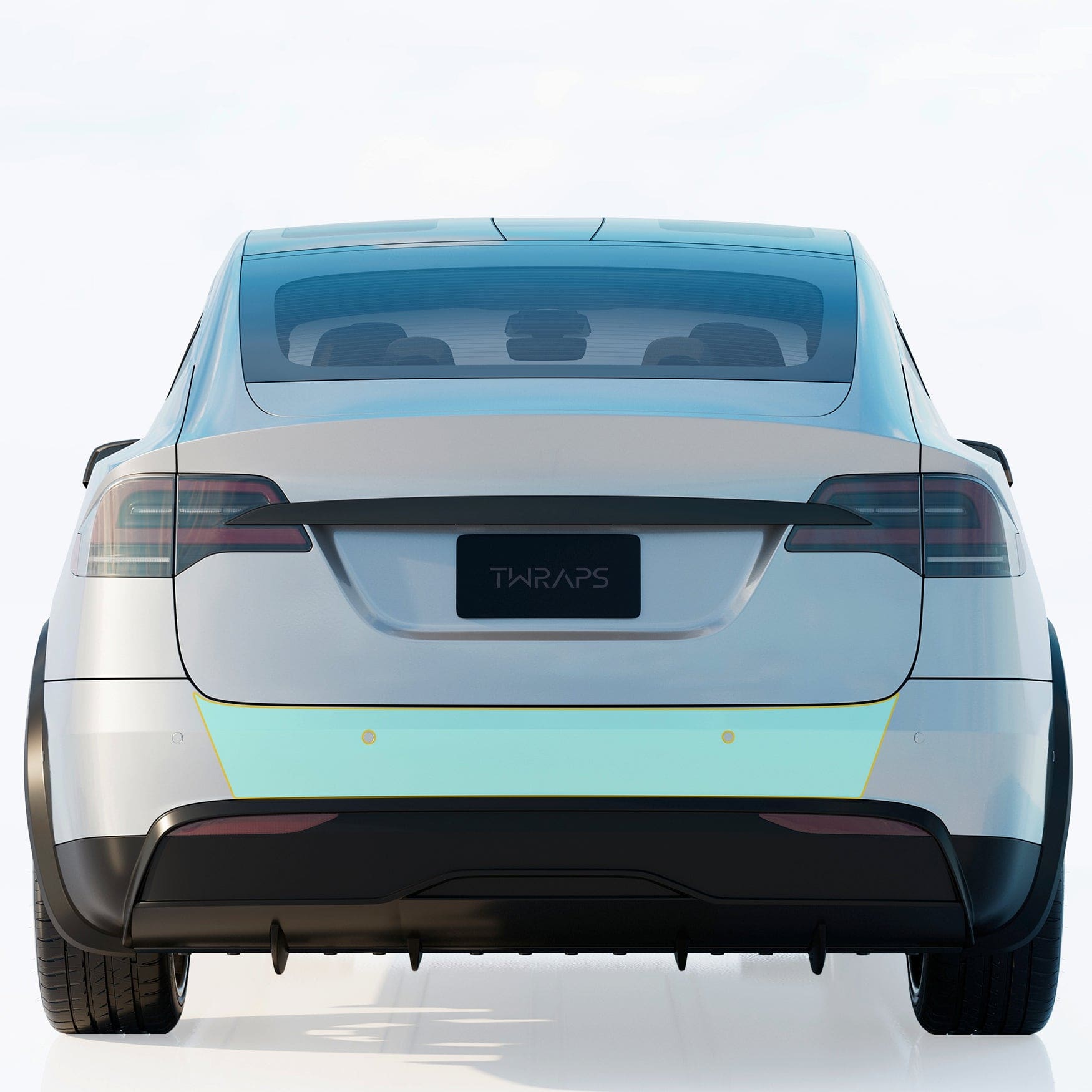 paint protection film tesla model rear bumper