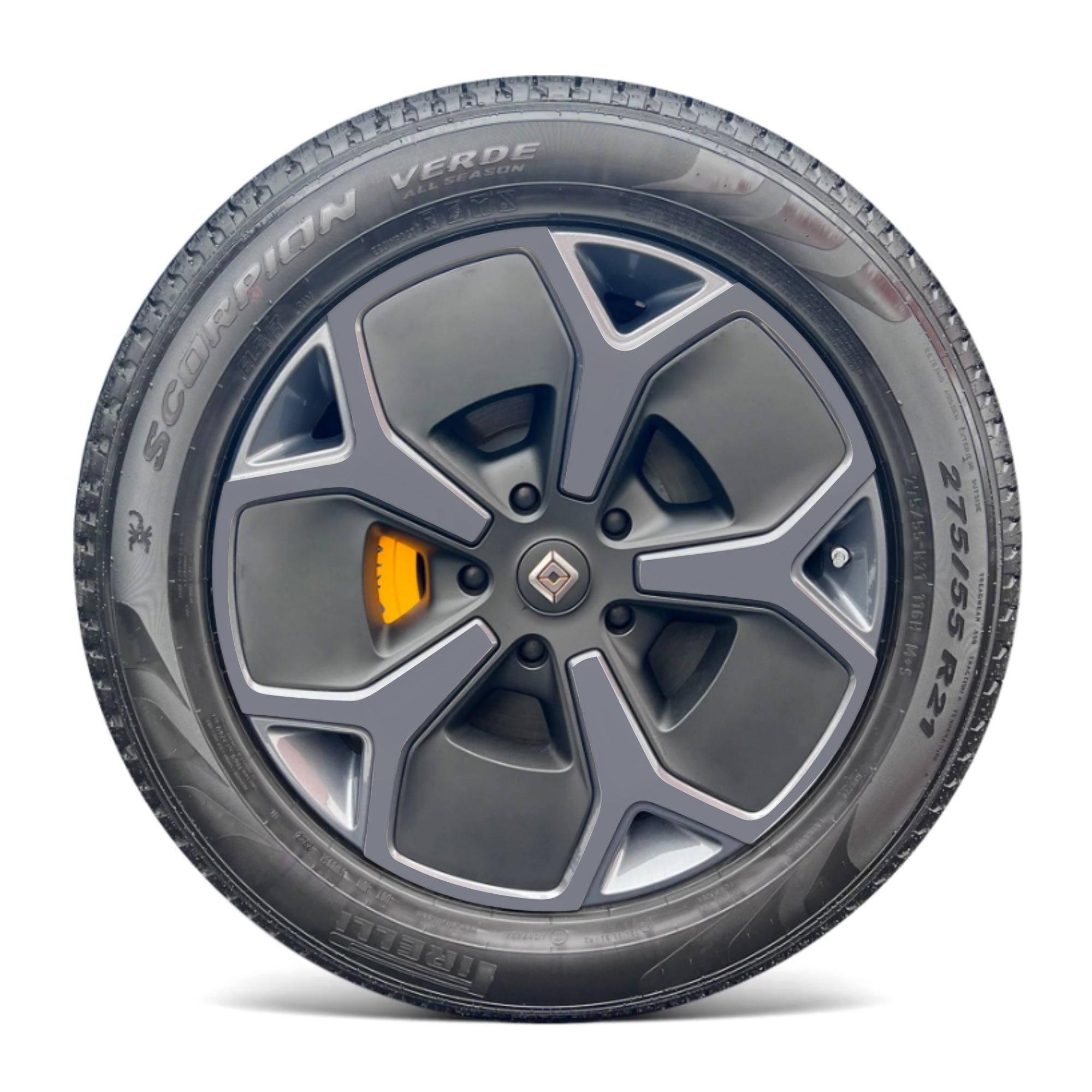 Wheels Vinyl Covers Spokes Color Wrap Chrome Delete for Rivian R1T Rivian R1S 21" Road Gun Metal T-WRAPS