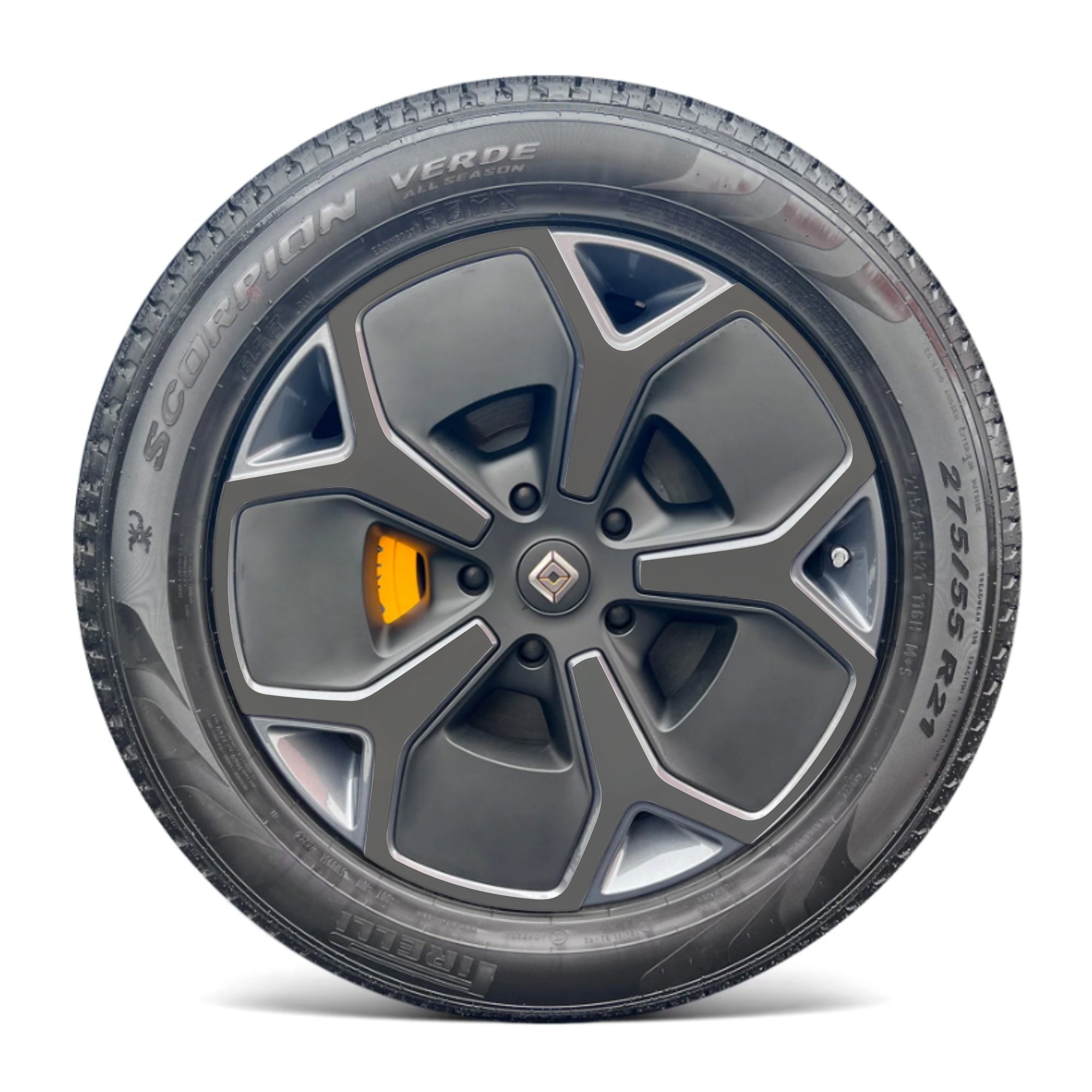 Wheels Vinyl Covers Spokes Color Wrap Chrome Delete for Rivian R1T Rivian R1S 21" Road Satin Black T-WRAPS