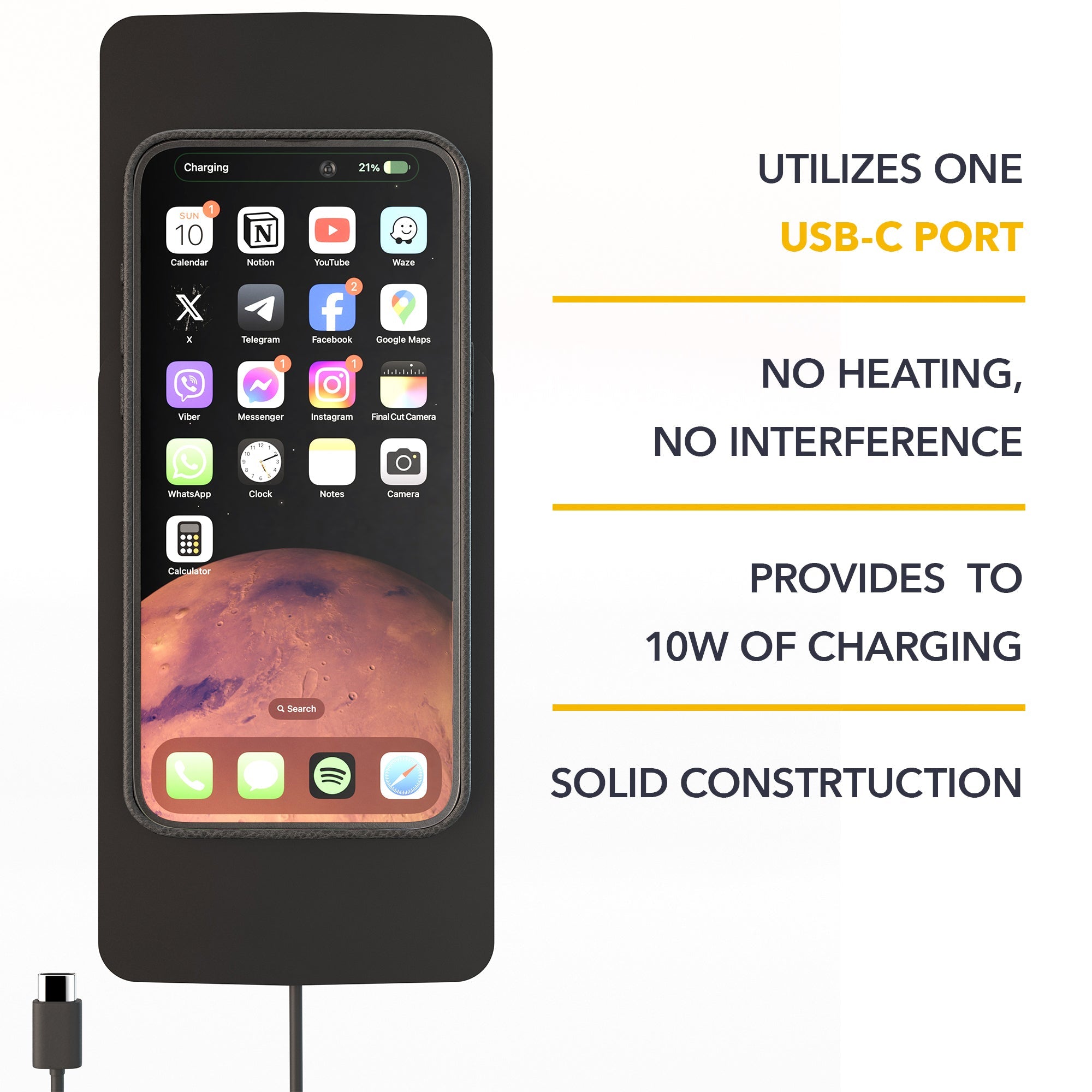 gmc hummer, wireless charging pad, compatible magsafe case, charging, pad