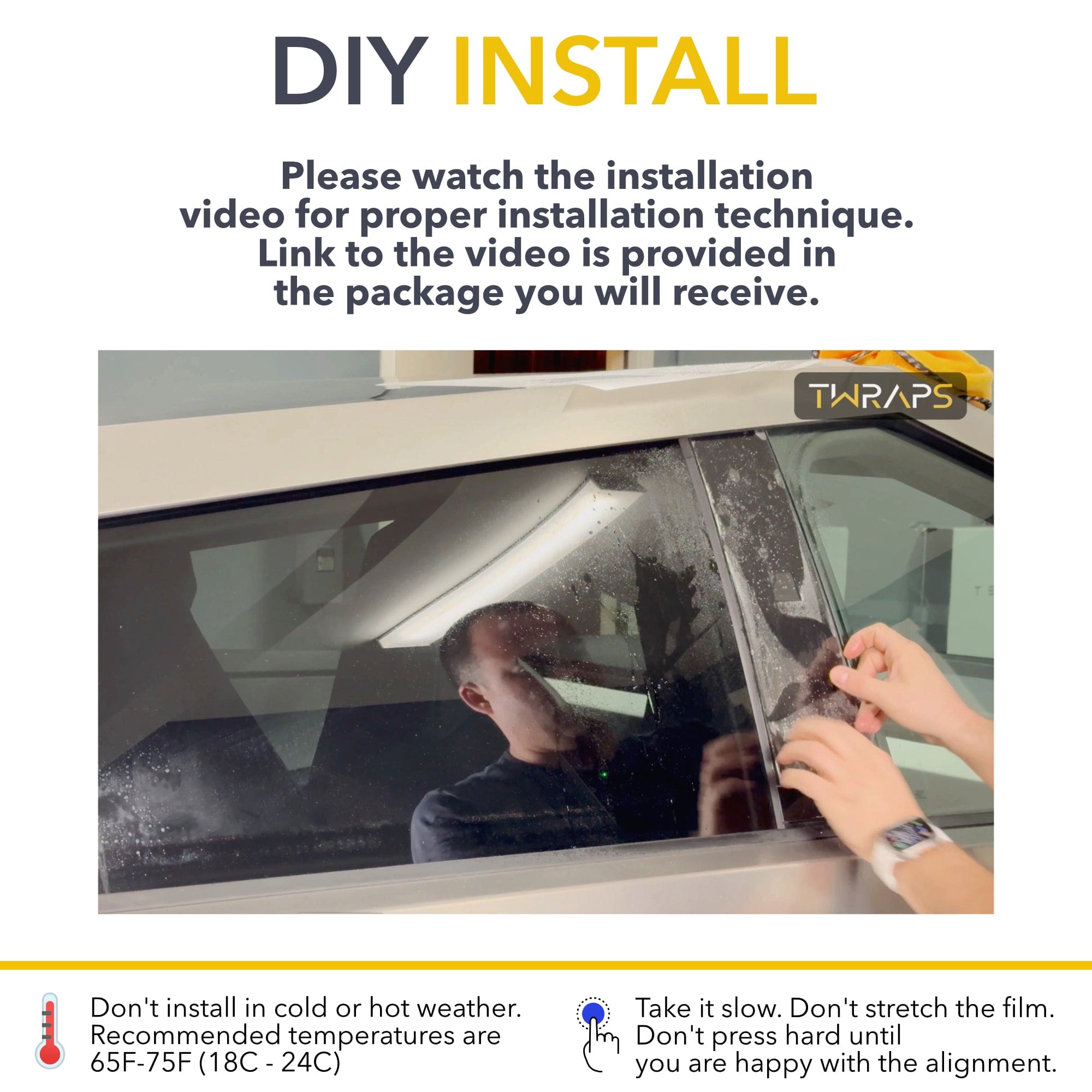 car window tint installation premium 8mil clear ppf paint protection film
