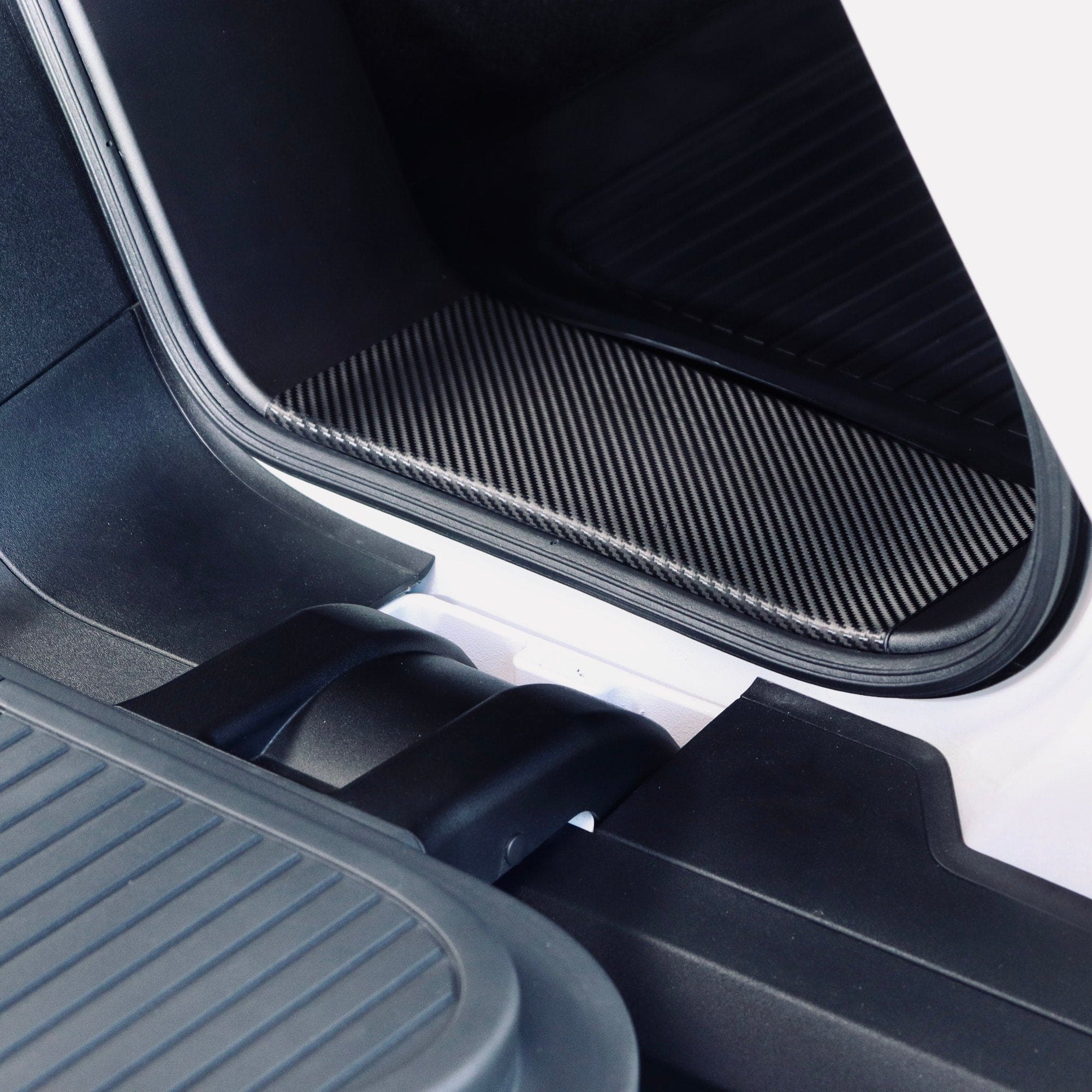 gear tunnel rivian Gear Tunnel Door Sill | Vinyl Wrap for Rivian R1T 2021-2026