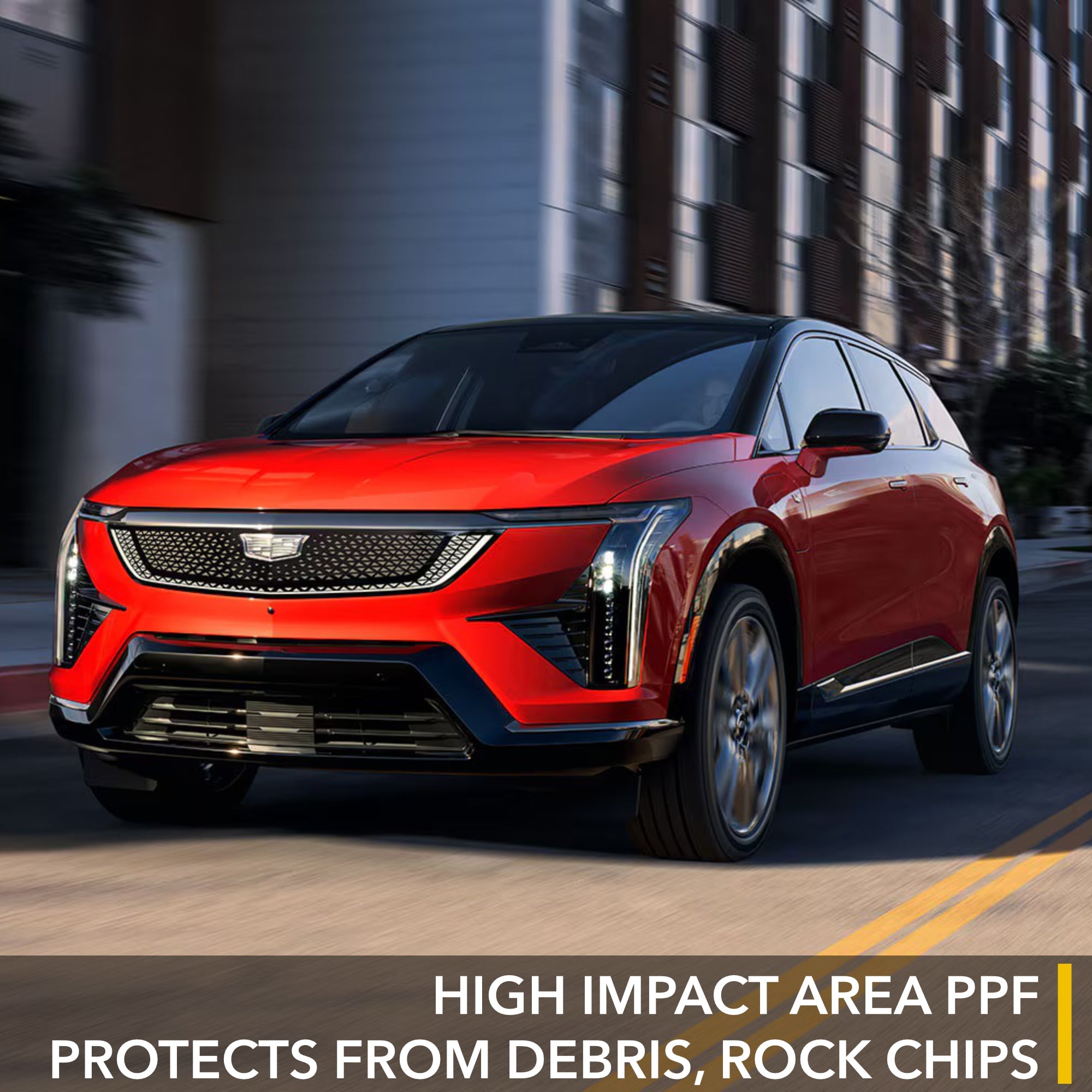 paint protection, protection film, cadillac optiq, rock guard