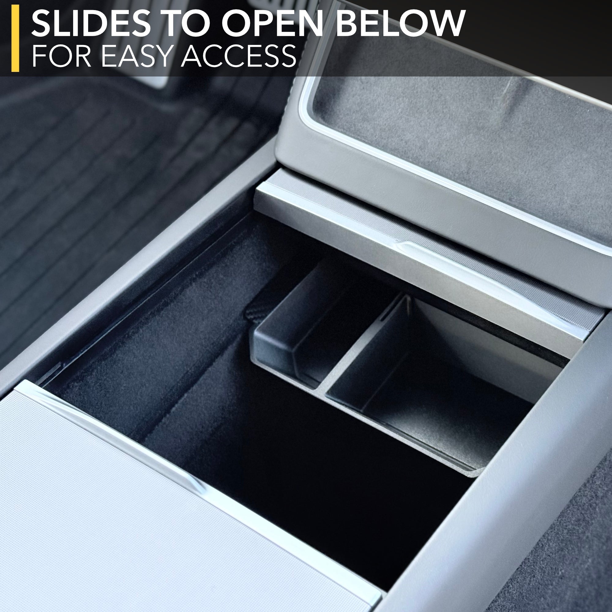 tesla model, center console, tray organizer, model y juniper, storage