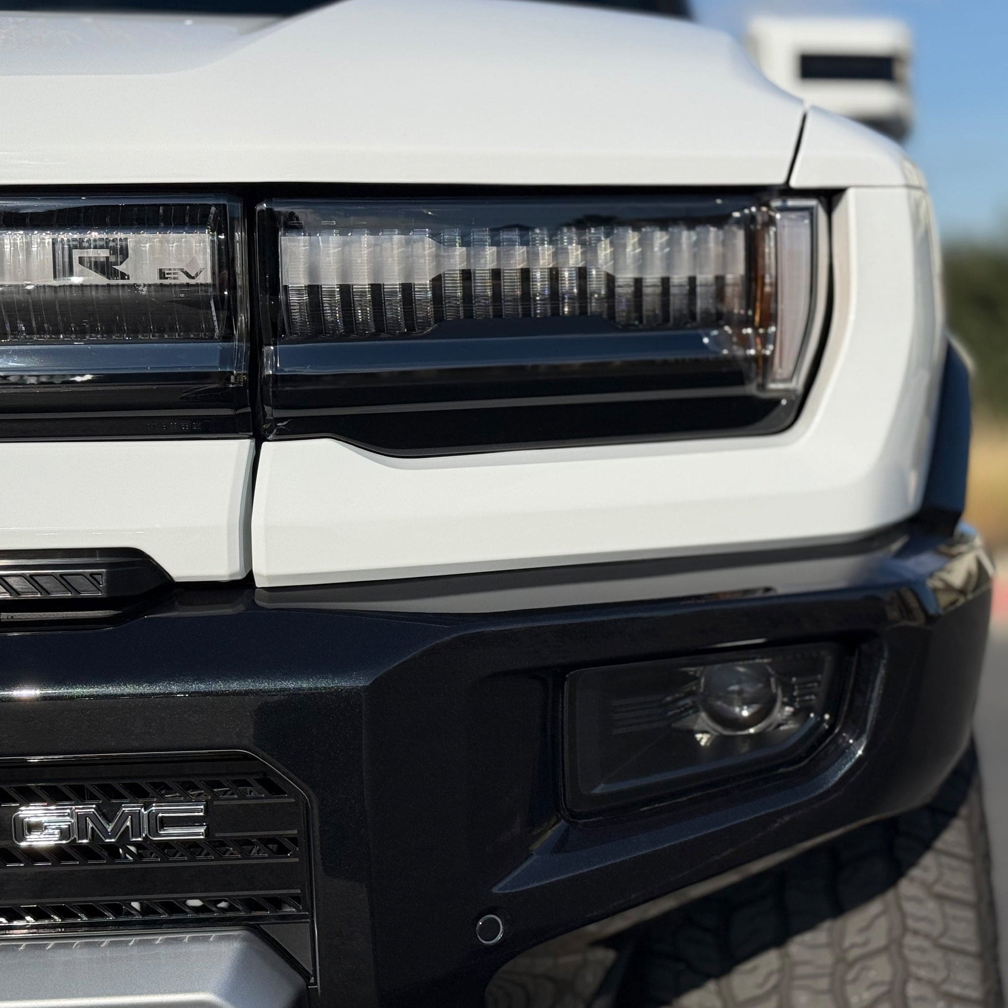smoke tint gmc hummer ev suv headlights ppf