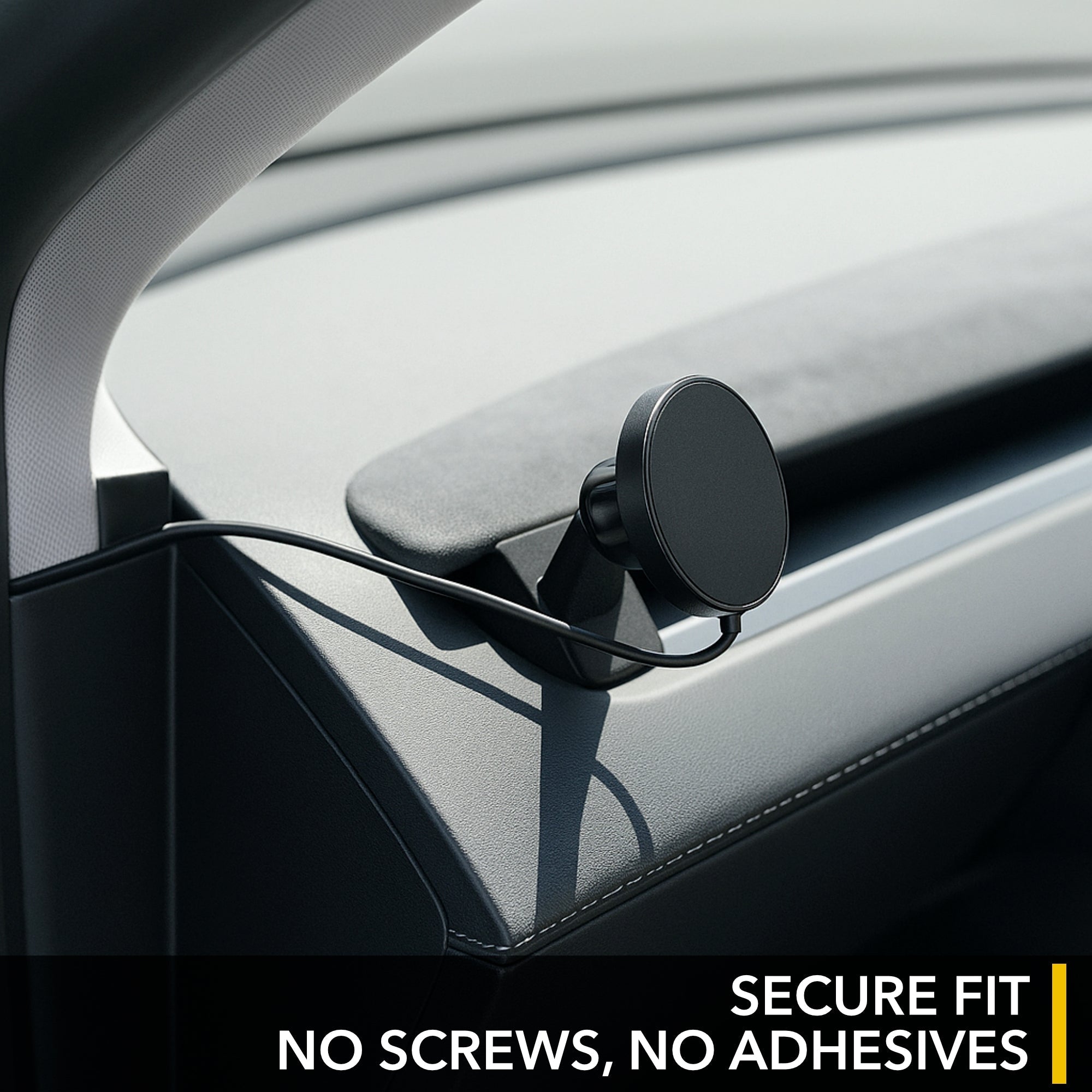 tesla model, model y juniper, phone mount, dashboard patent pending
