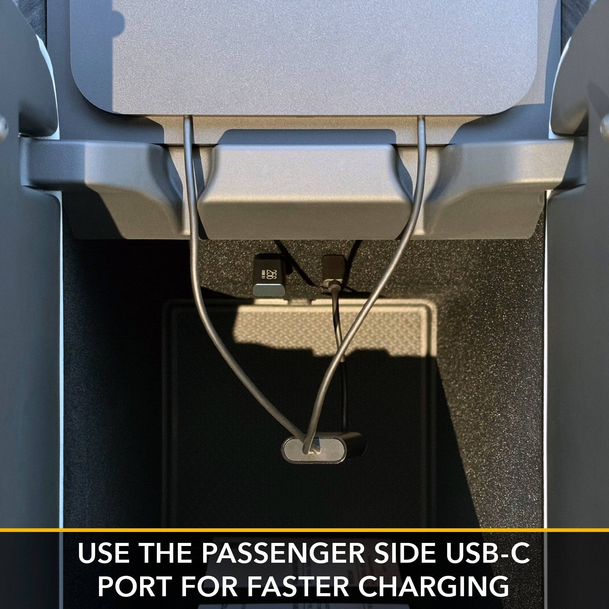 car’s usb ports r1t, r1s, rivian charging pad