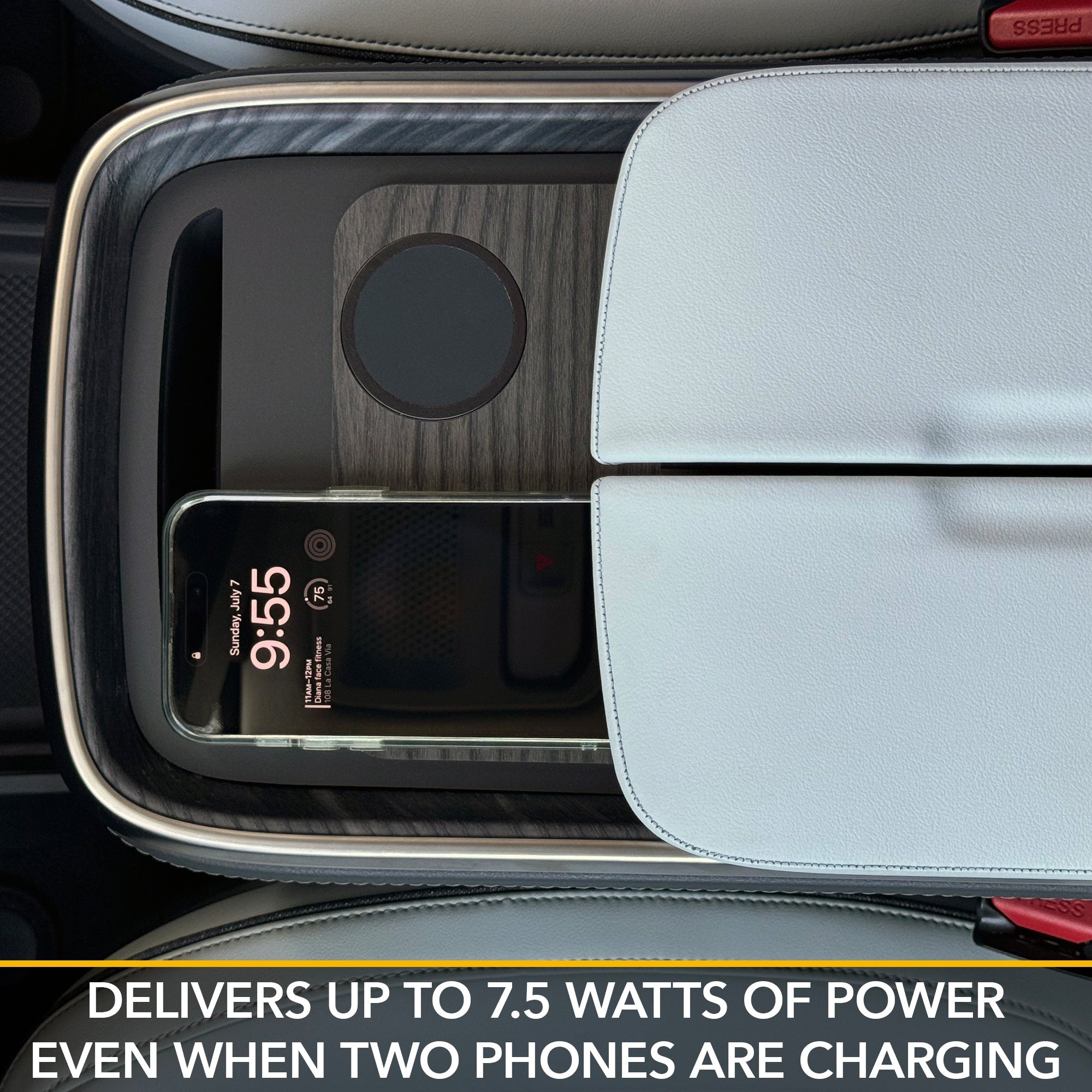 car center console phone r1t, r1s, rivian charging pad