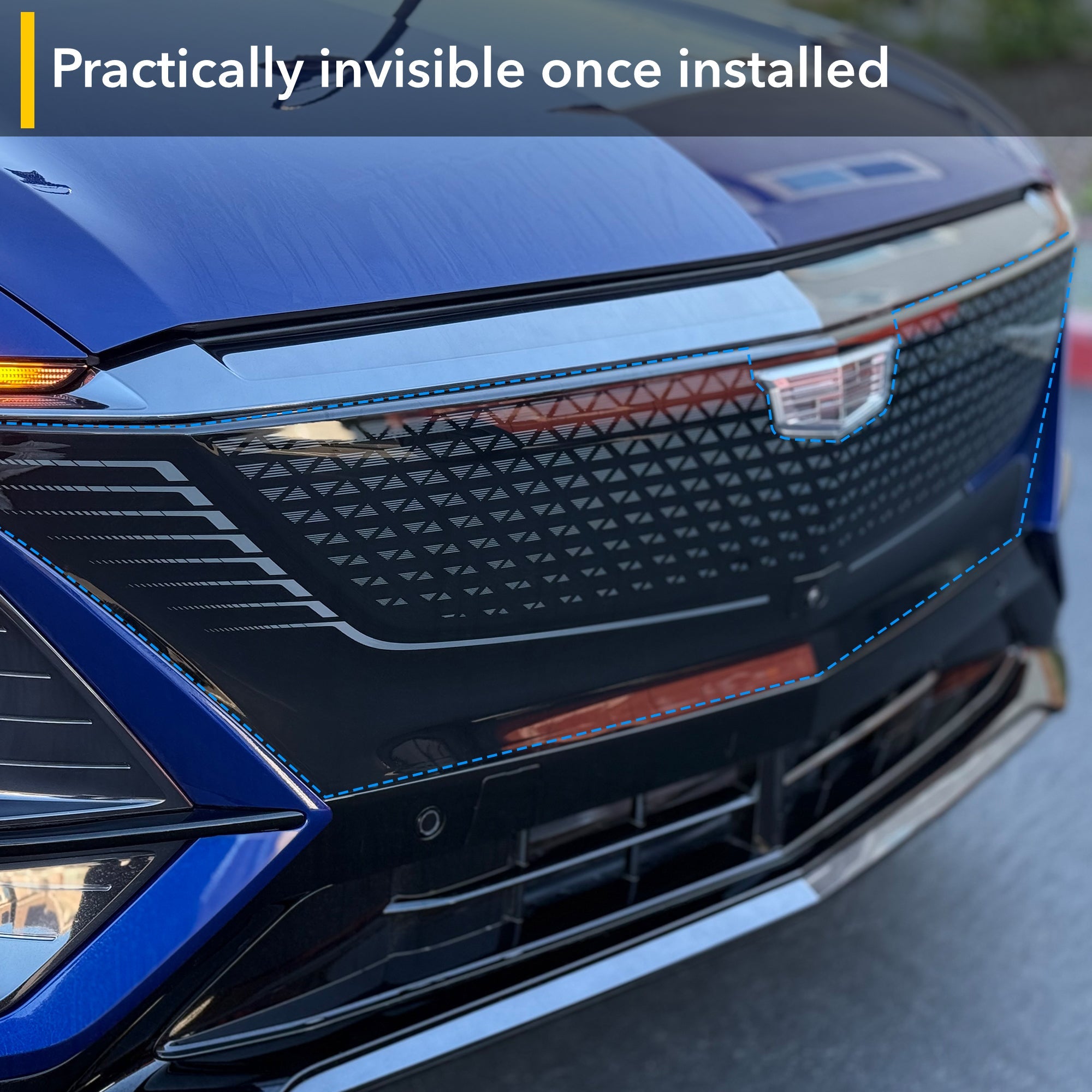 paint protection, protection film, cadillac lyriq, bumper grille