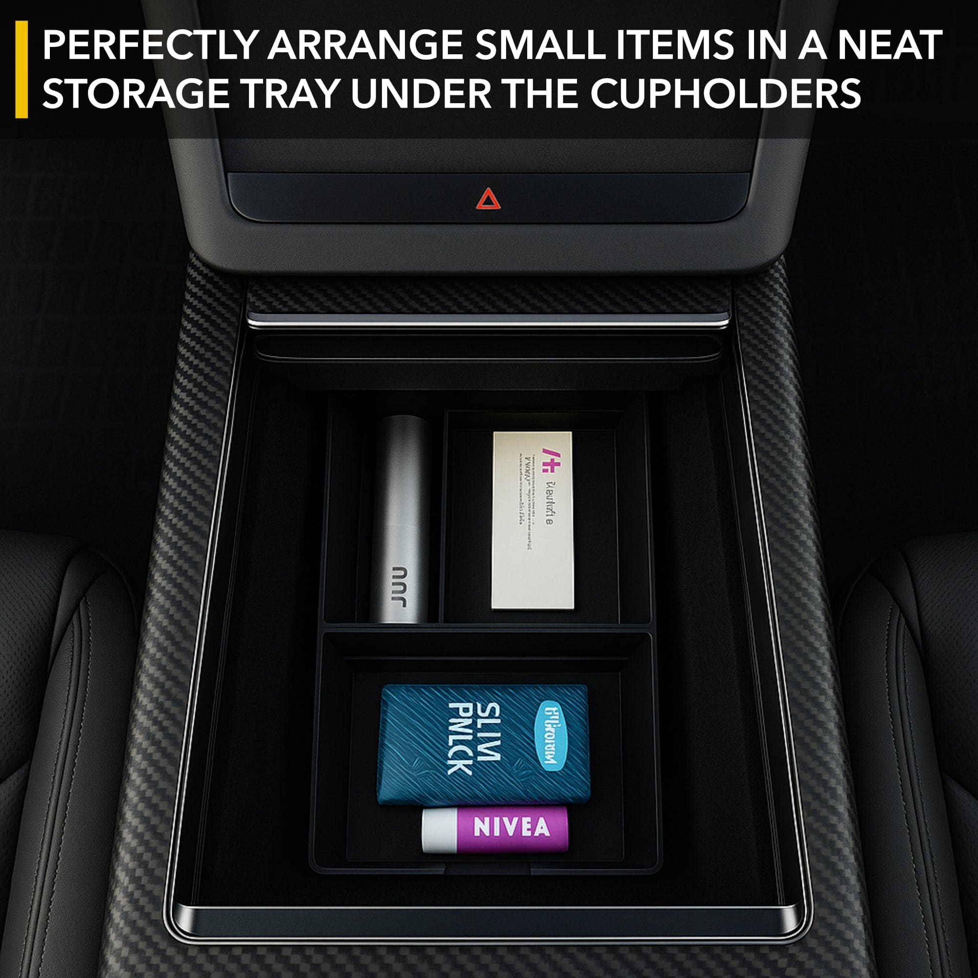 center console lower organizer