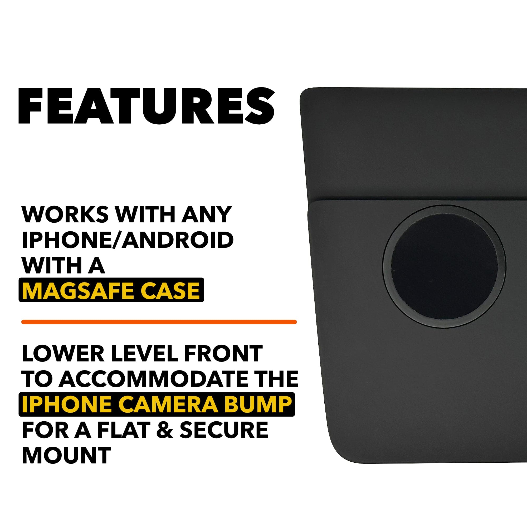 phone mount features tesla model wireless charger magsafe compatible dual two devices