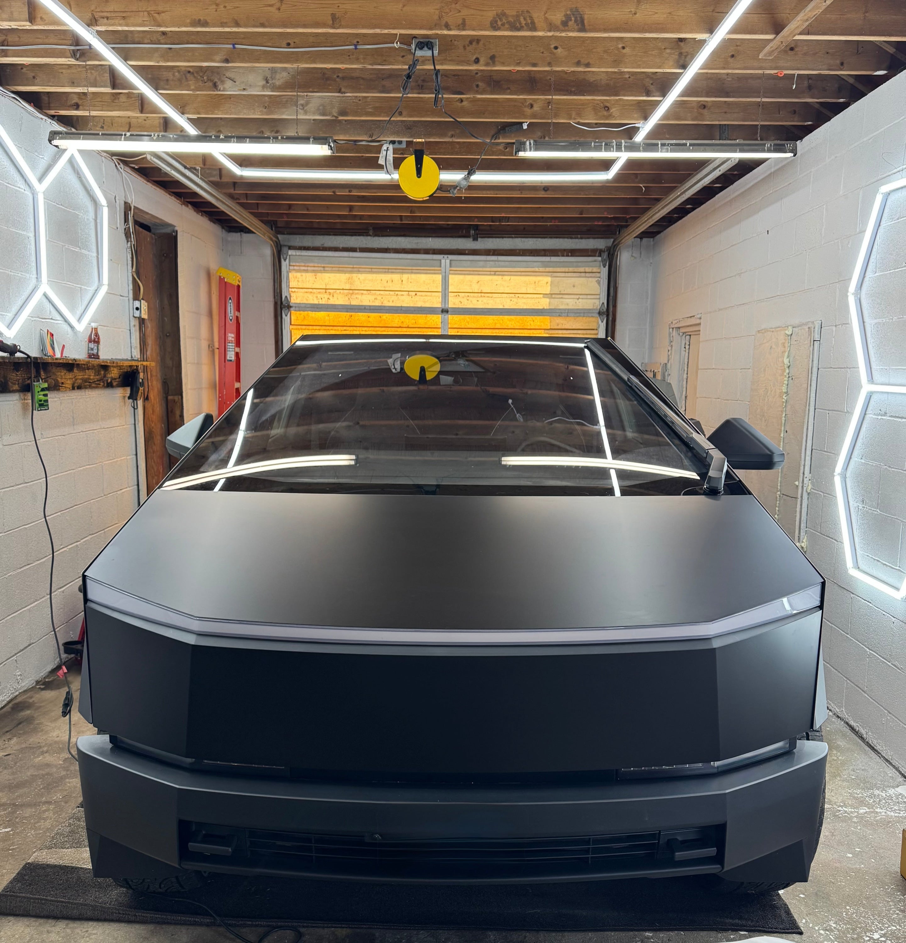 matte black cybertruck, cybertruck wrap, premium color infused, infused ppf,