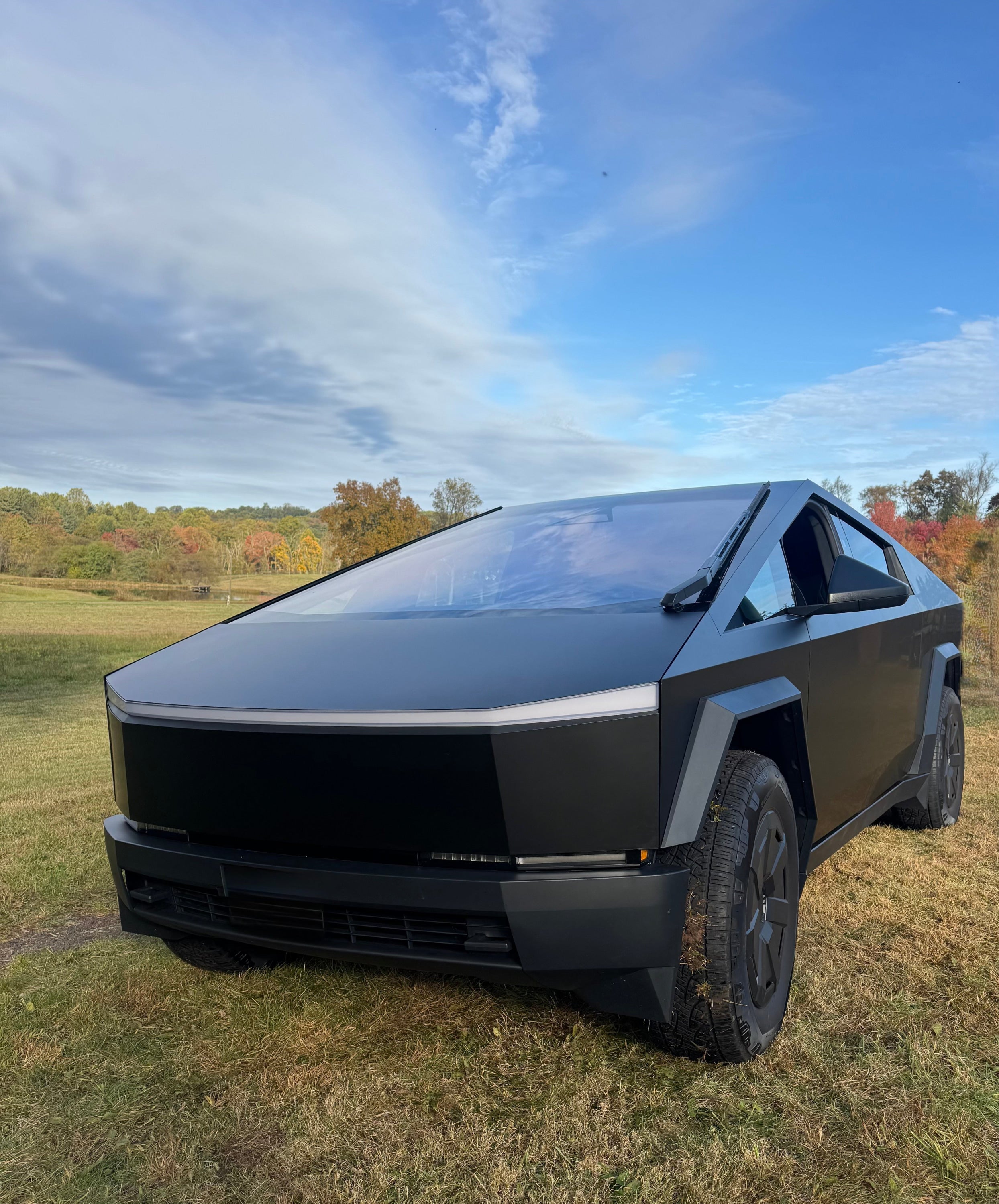 matte black cybertruck, cybertruck wrap, premium color infused, infused ppf,