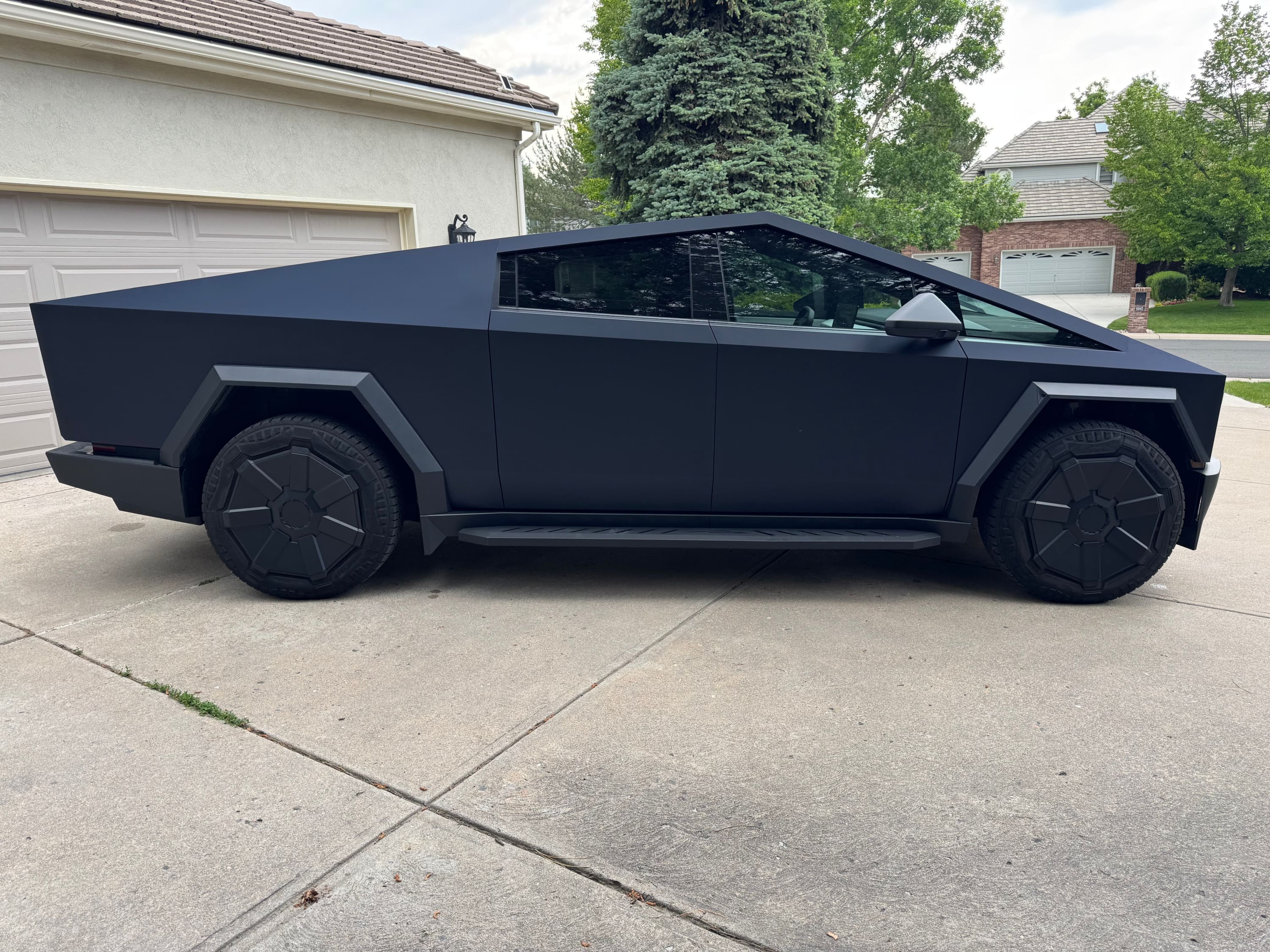 matte black phantom blue color ppf