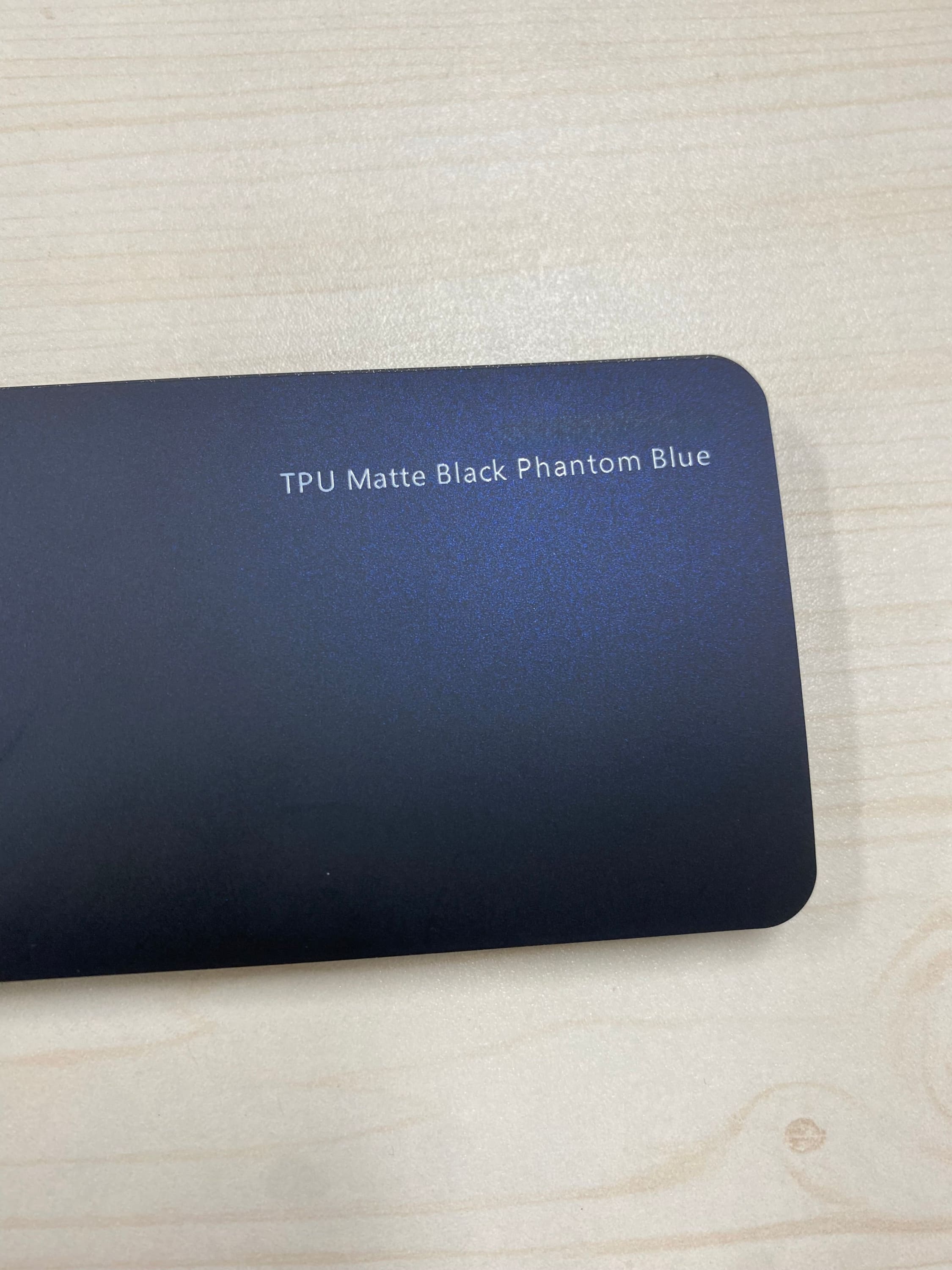 matte black phantom blue color ppf