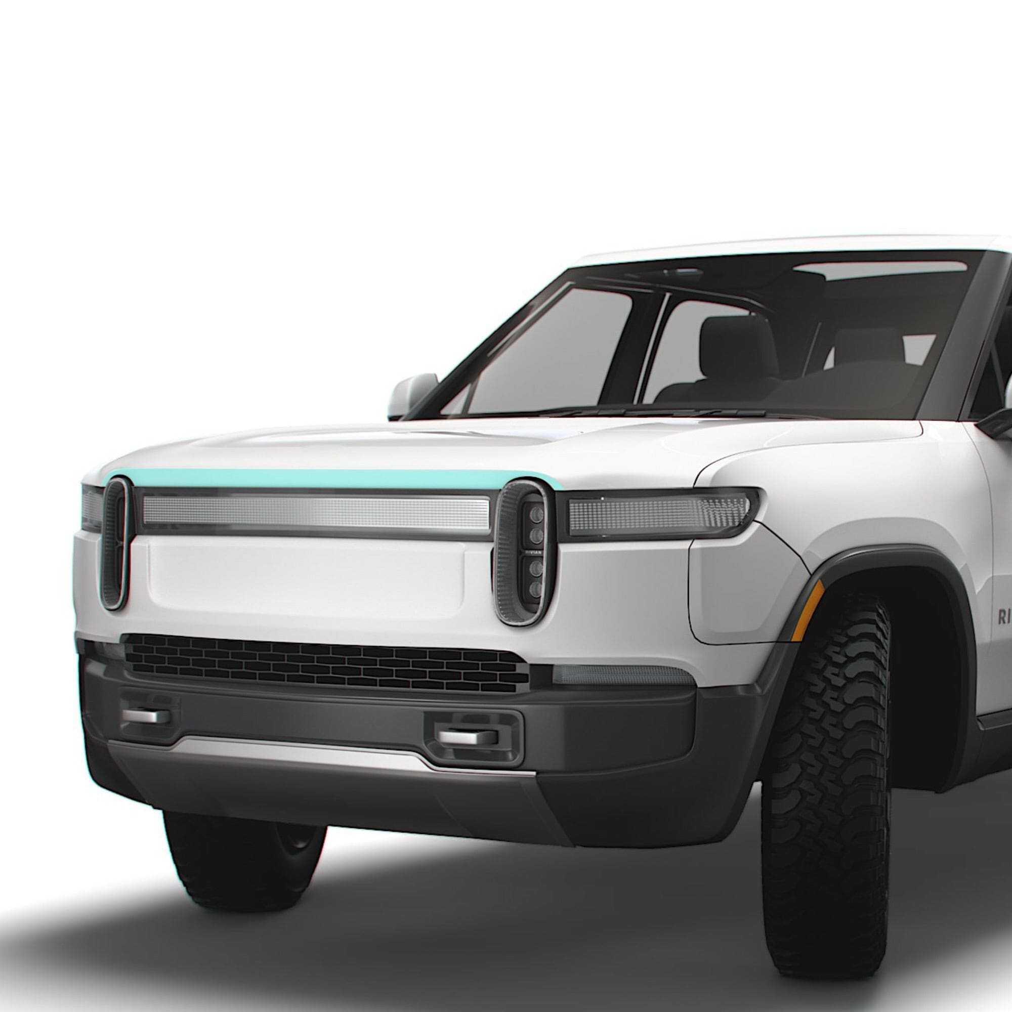 white rivian truck r1s r1t paint protection film