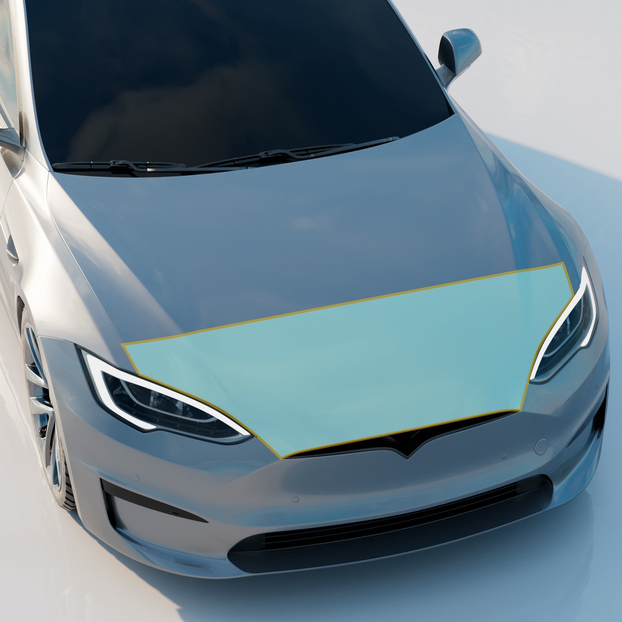 Mini Hood PPF Anti Scratch Paint Protection Film Cover for Tesla Model S self-healing pre-cut stain-resistant T-WRAPS