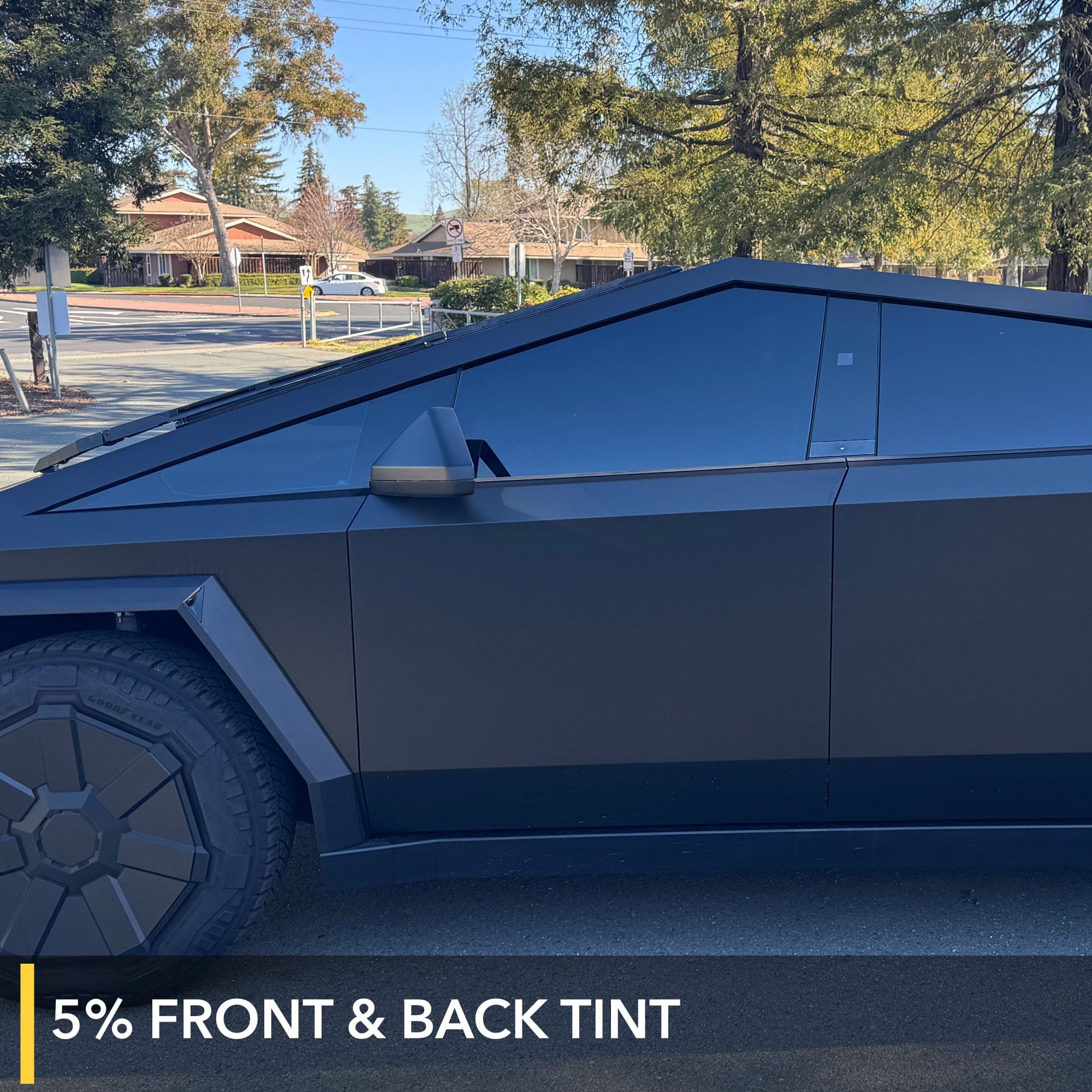 black tesla cybertruck windows tint nano ceramic ev accessories