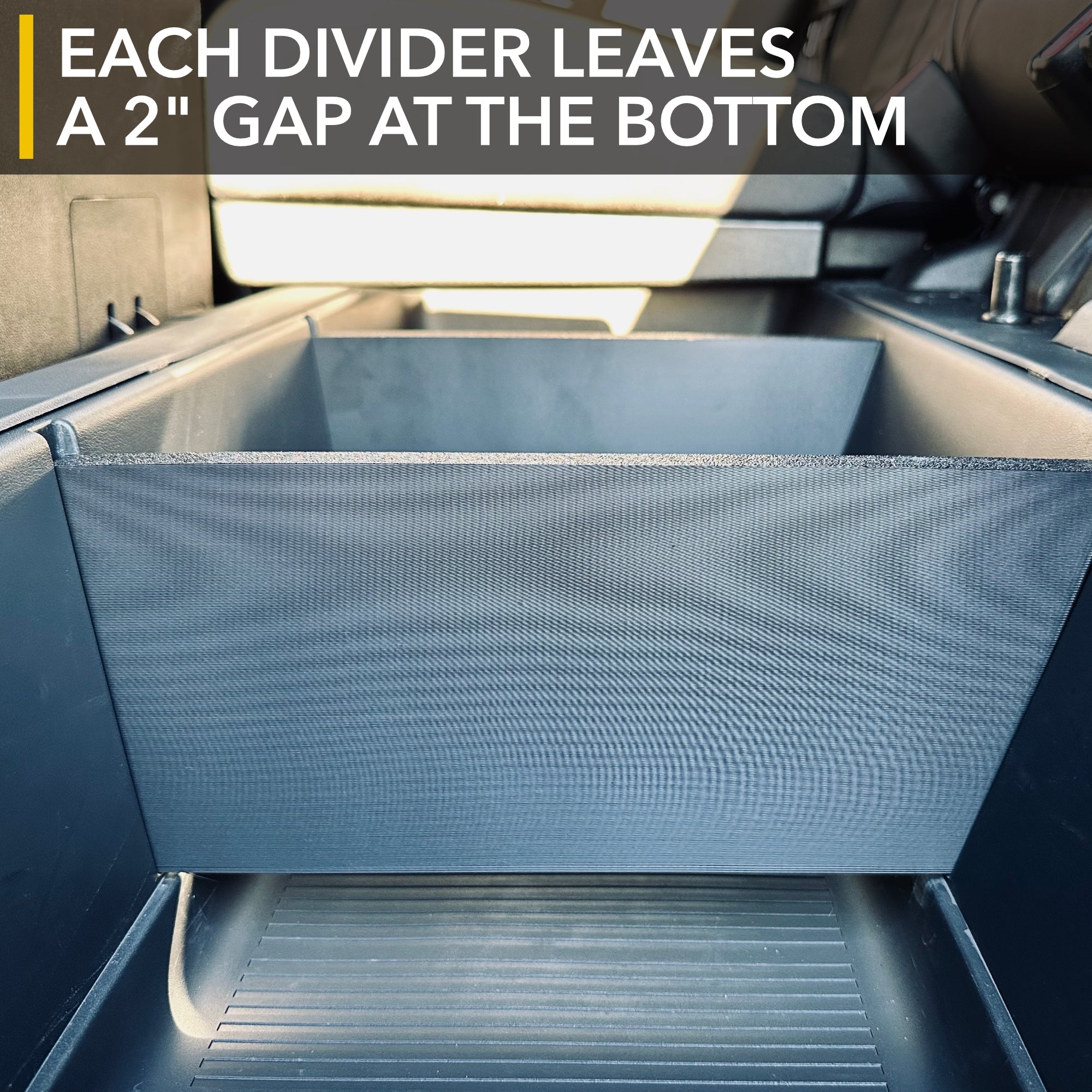 divided storage compartments r1t, rivian matte abs, 3d-printed dividers