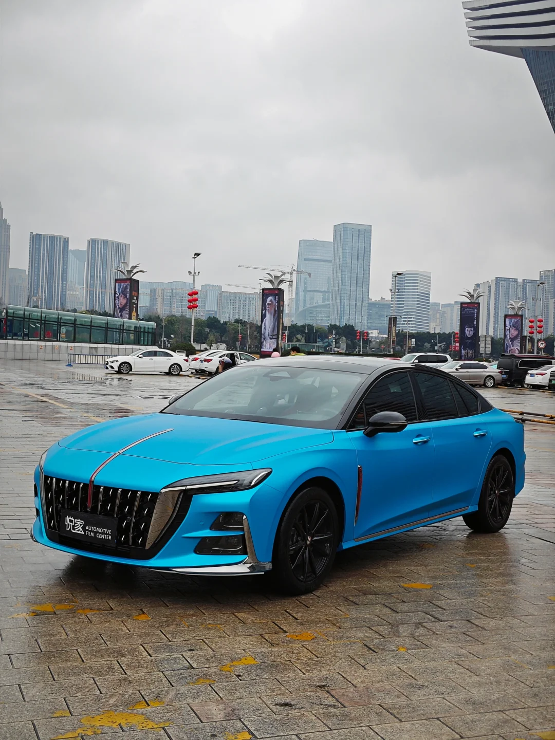 satin tunisian blue color ppf